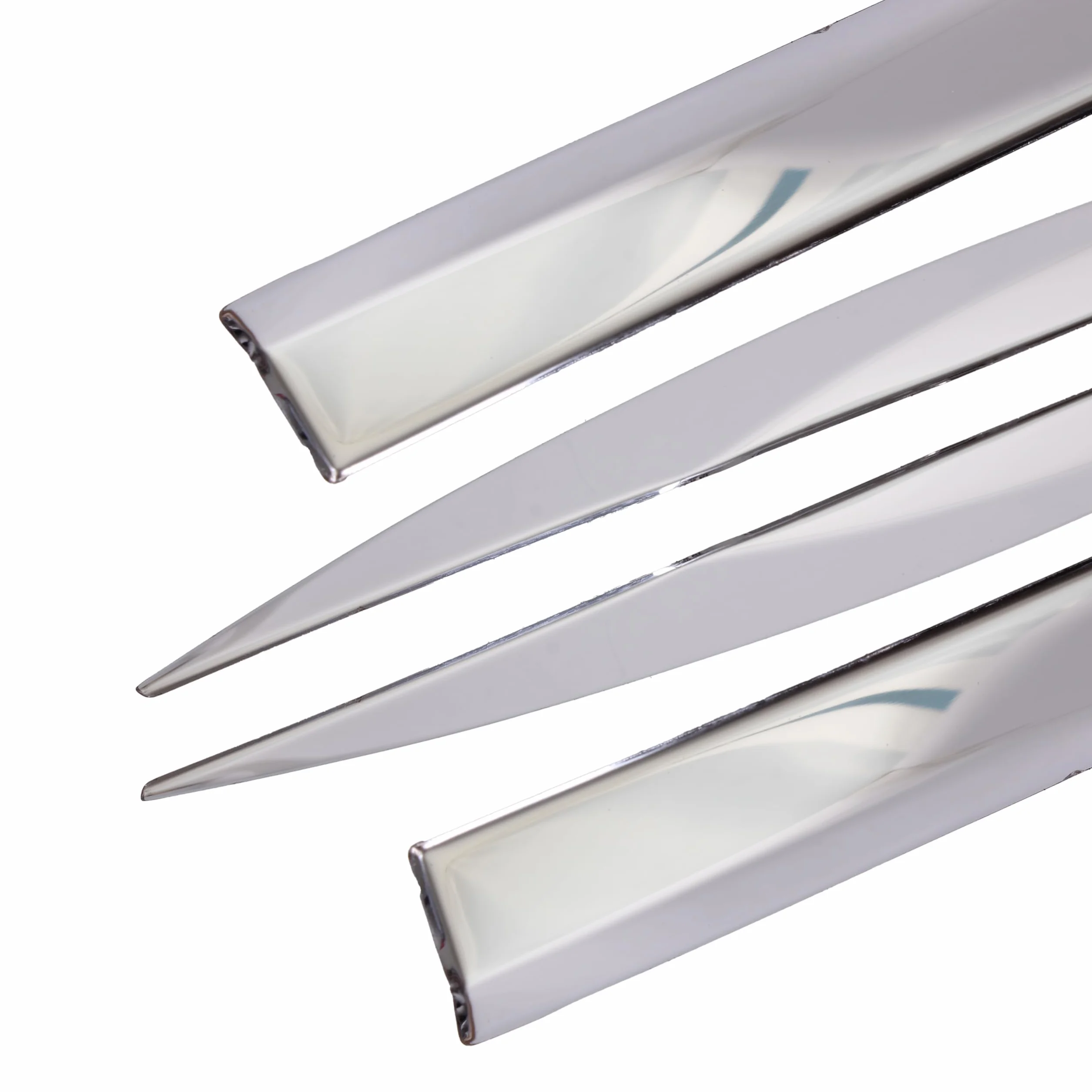 INLY 4 pezzi modanature laterali cromate in acciaio inox compatibili con 3008