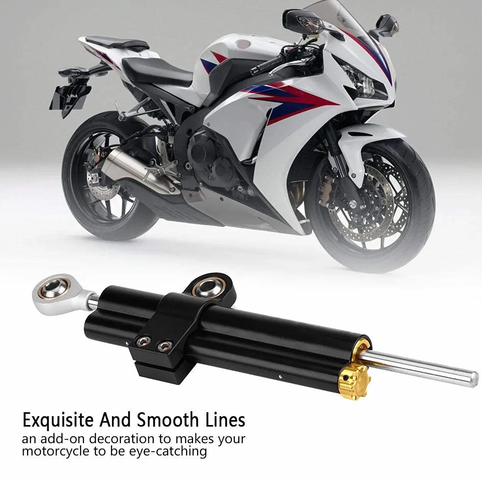 Staffa Per Faretti Moto - Stabilizzatore Ammortizzatore Di Sterzo Universale CNC Regolabile, Adatto Per RD 350
