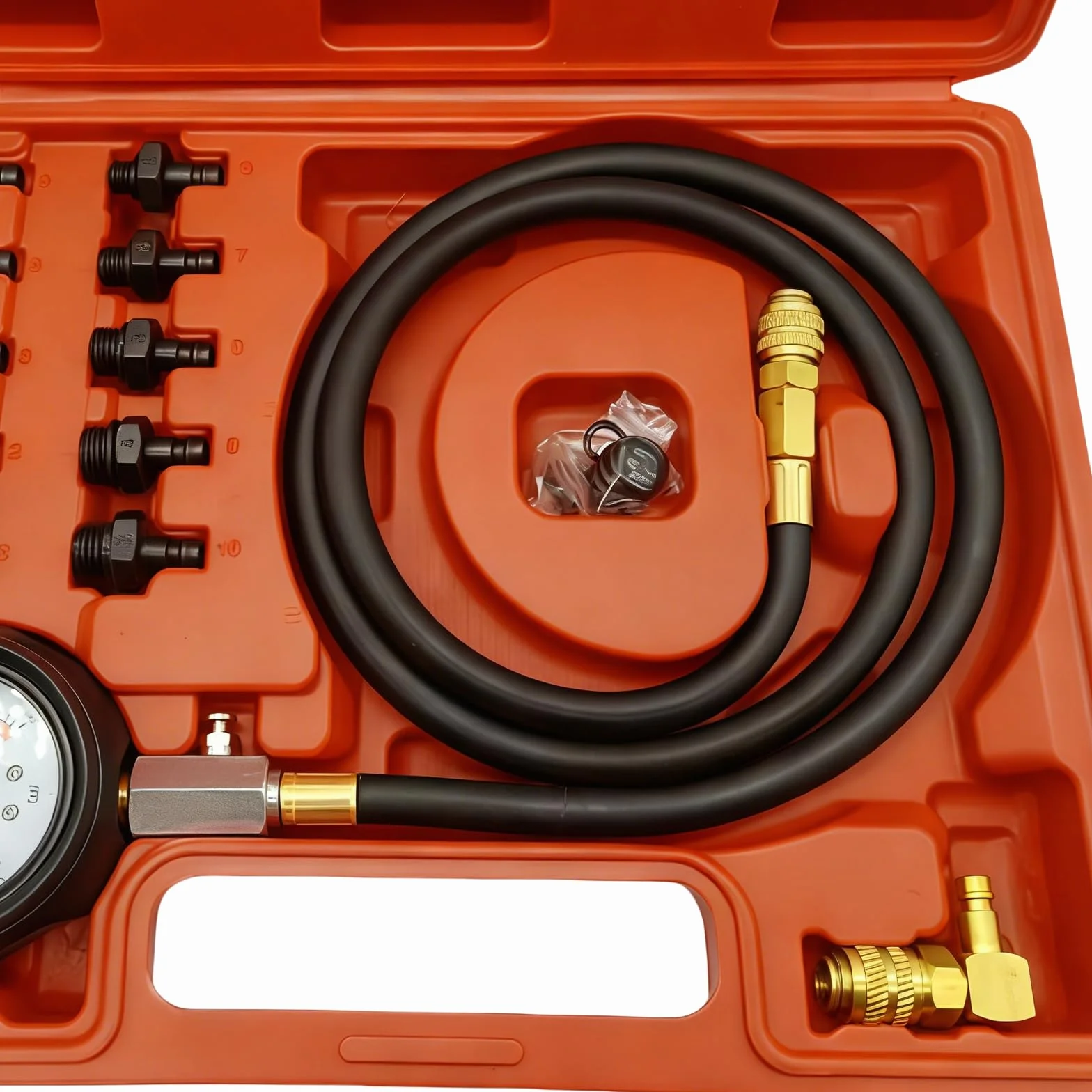 Kit di tester di pressione dell'olio, misuratore di pressione dell'olio, strumento tester di pressione dell'olio, 0-140 PSI, sistema di carburante, sensore meccanico del motore, prova di compressione