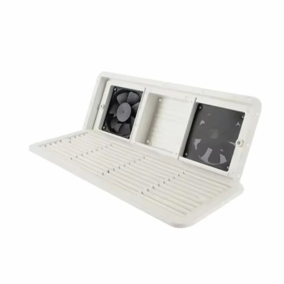 Ventilatore per frigorifero 3 ventole silenziose ABS CC 6 W 479x189 mm bianco