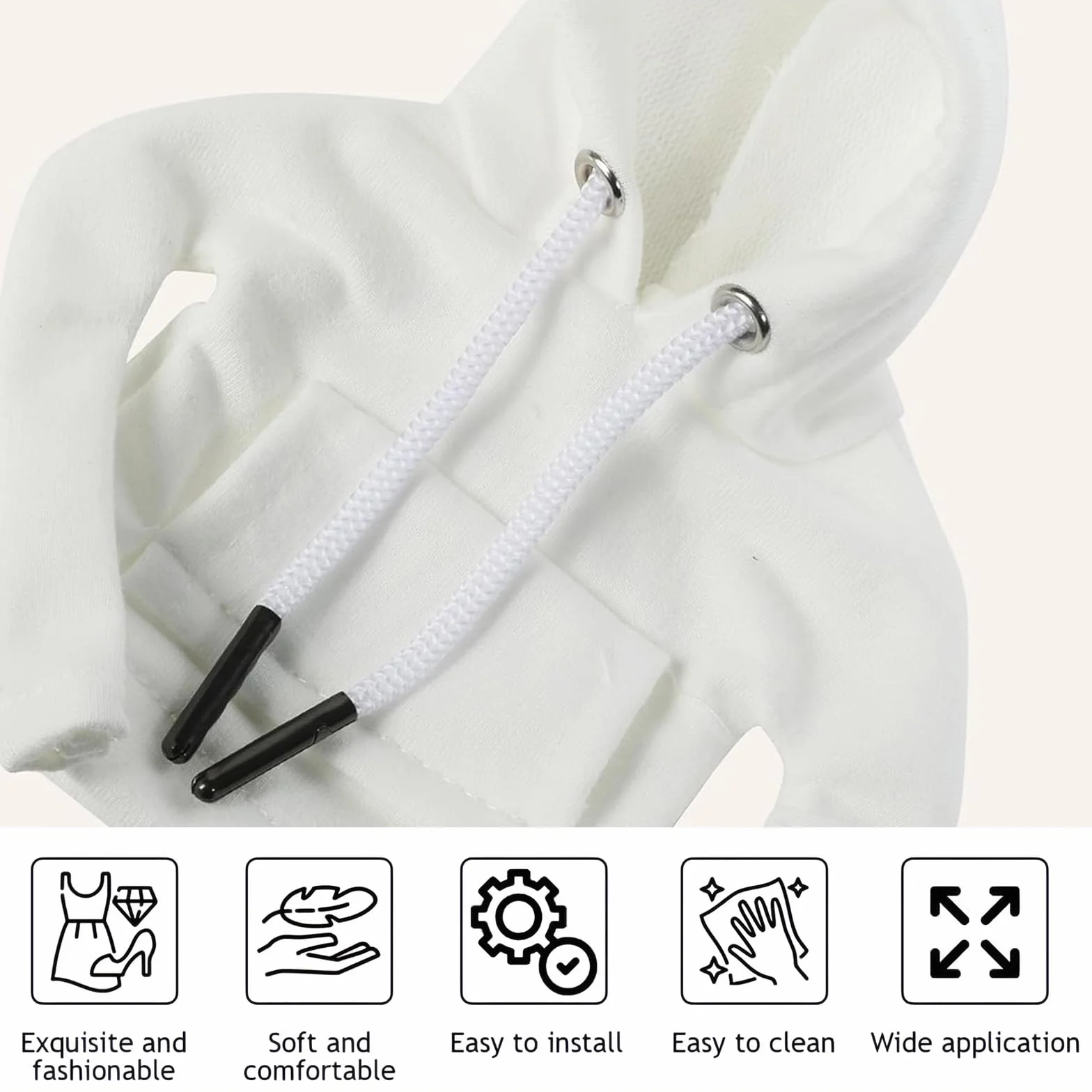 Car Gear Shift Knob Cover, Car Gear Shift Cover, Universal Car Gear Shift Cover, Car Gear Shift Cover, Car Gear Shift Cover, Suitable for Car, Truck, SUV, Camper (White)