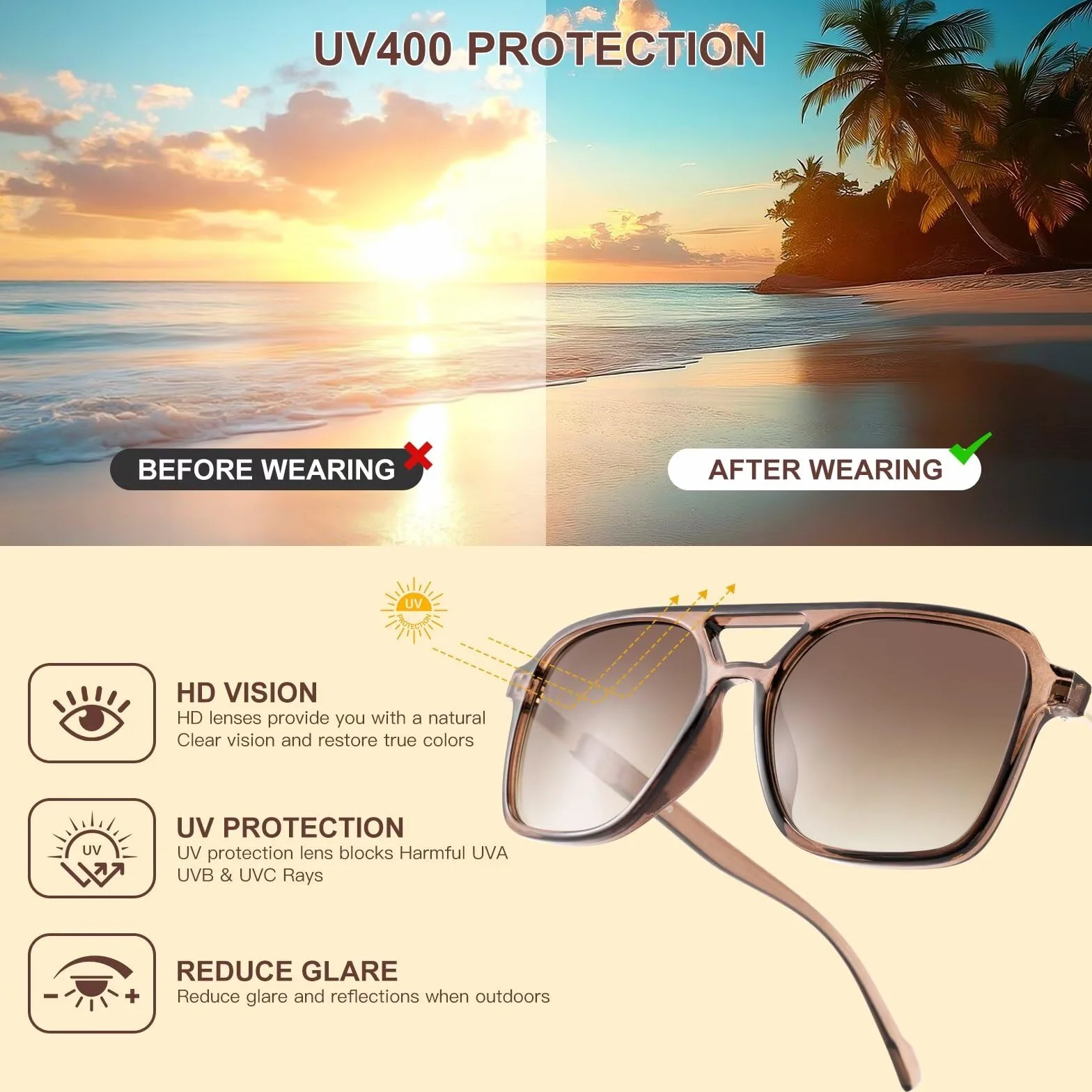 SKYWAY Occhiali da Sole da Lettura Retro Aviatore Donne Uomini, Protezione UV400 Anti-Luce Blu