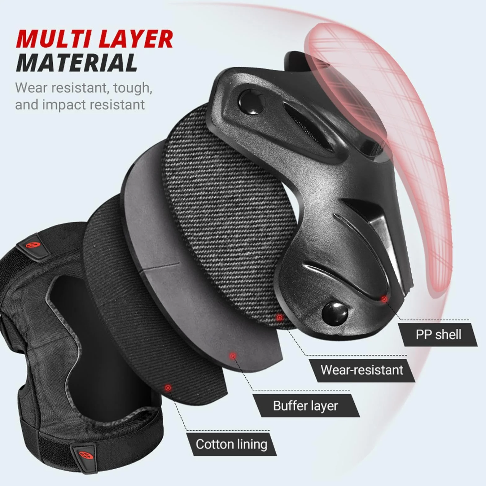 Brift Cuscinetti Ginocchia Gomiti Moto Protezione Antiurto Regolabili Accessori Bicicletta Pattinaggio