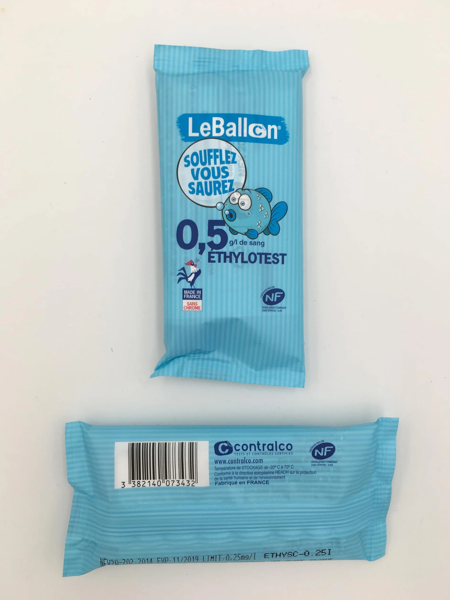Etilometro Certificato NF X 20702 - Lotto da 10