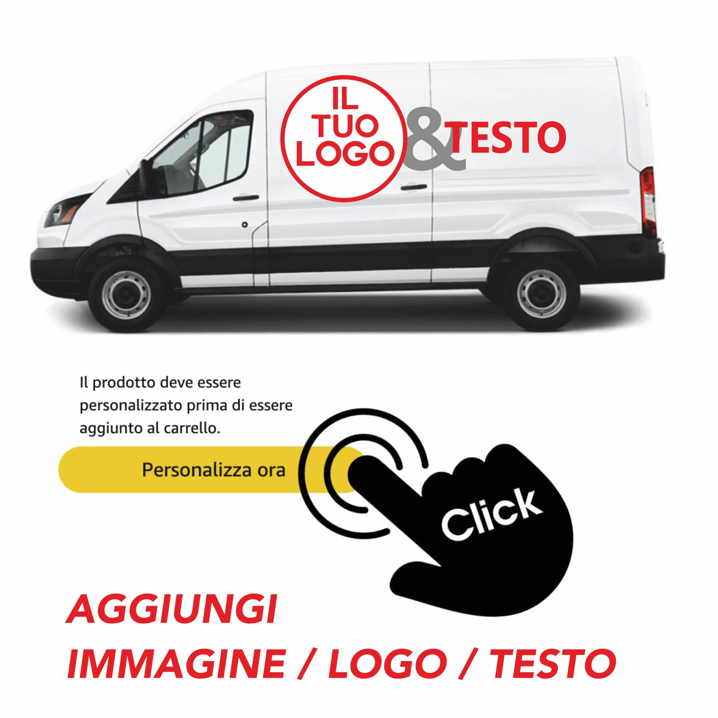 Adesivo Personalizzato per Furgone Stampa su Vinile con Logo per Veicoli Aziendali