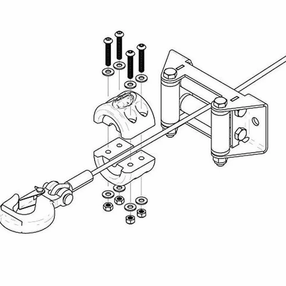 Kit di Fermo per Gancio per Verricello per Auto ATV UTV
