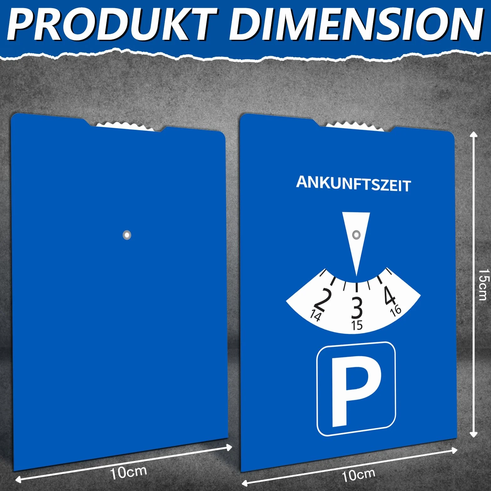 kinoco Parkscheibe aus Pappe StVO-konform 11x15 cm