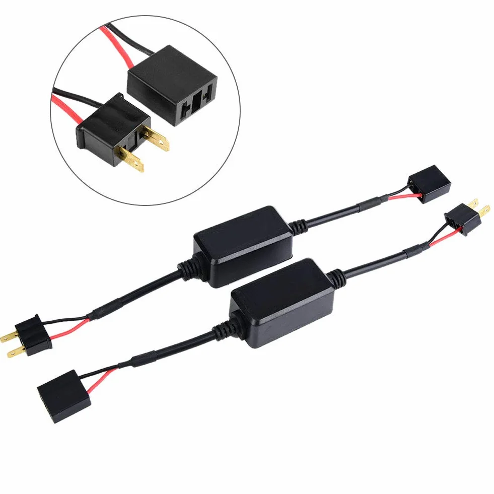 Resistenze Per H7 Canbus Moto Error 2Pcs Car LED Headlight Decoder Radio Replacement Anti-Interference Fault Canceler Filter Automotive