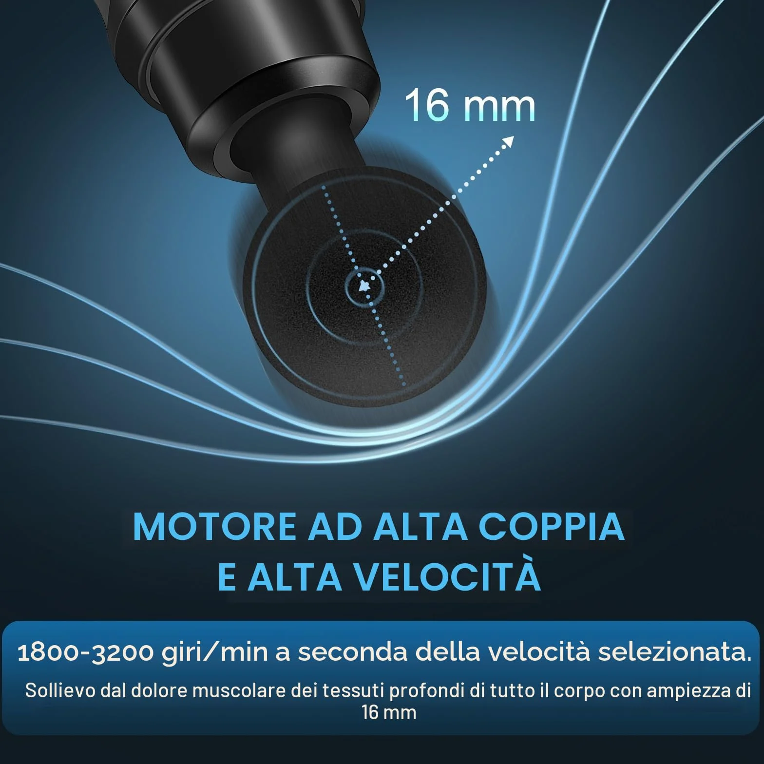 Pistola Massaggio Muscolare con 30 Velocità, Schermo Tattile LCD, 10 Teste, Silenzioso