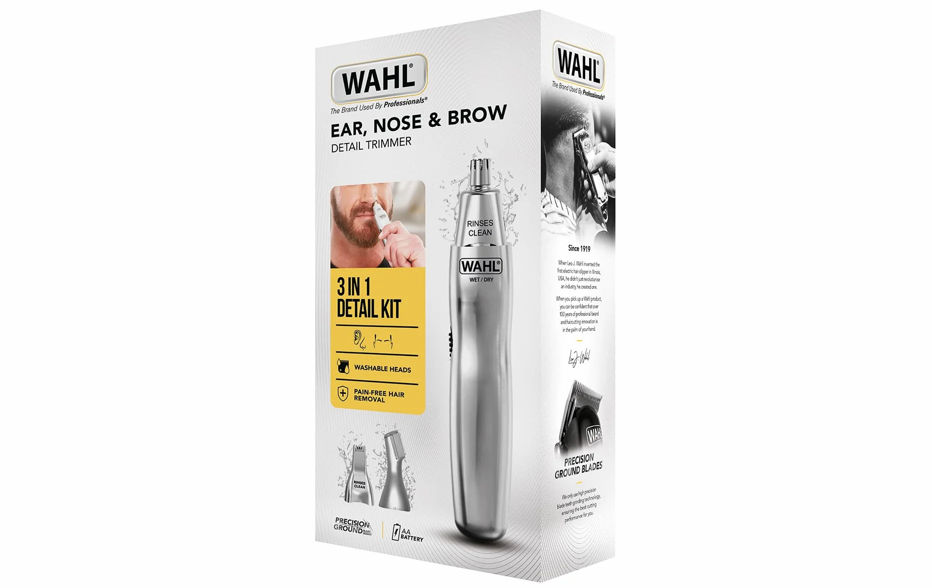 Wahl 3 in 1 Personal Nasen-Ohrhaartrimmer, bateria