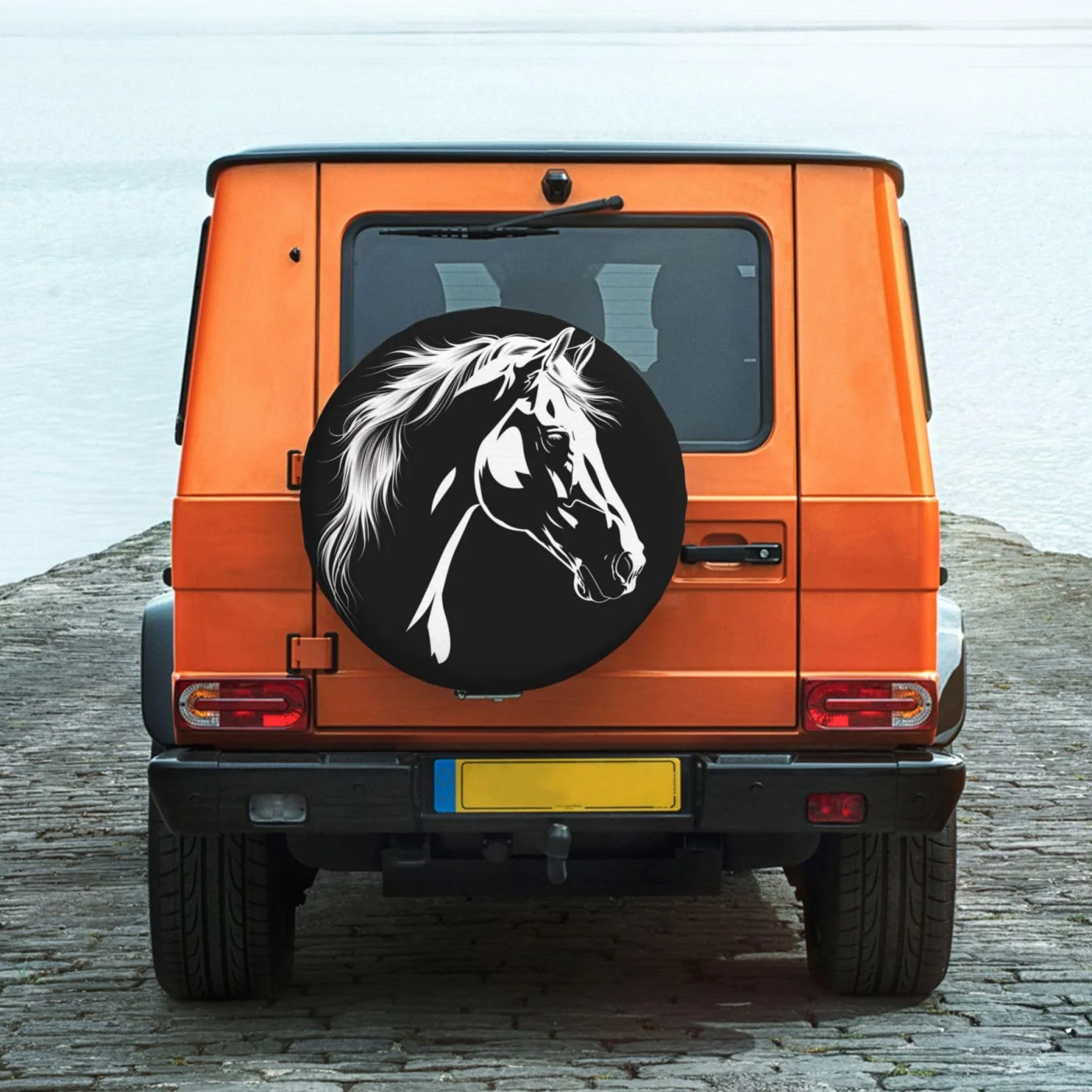 Copertura per ruota di scorta impermeabile universale 35,5 cm per camper roulotte SUV camion
