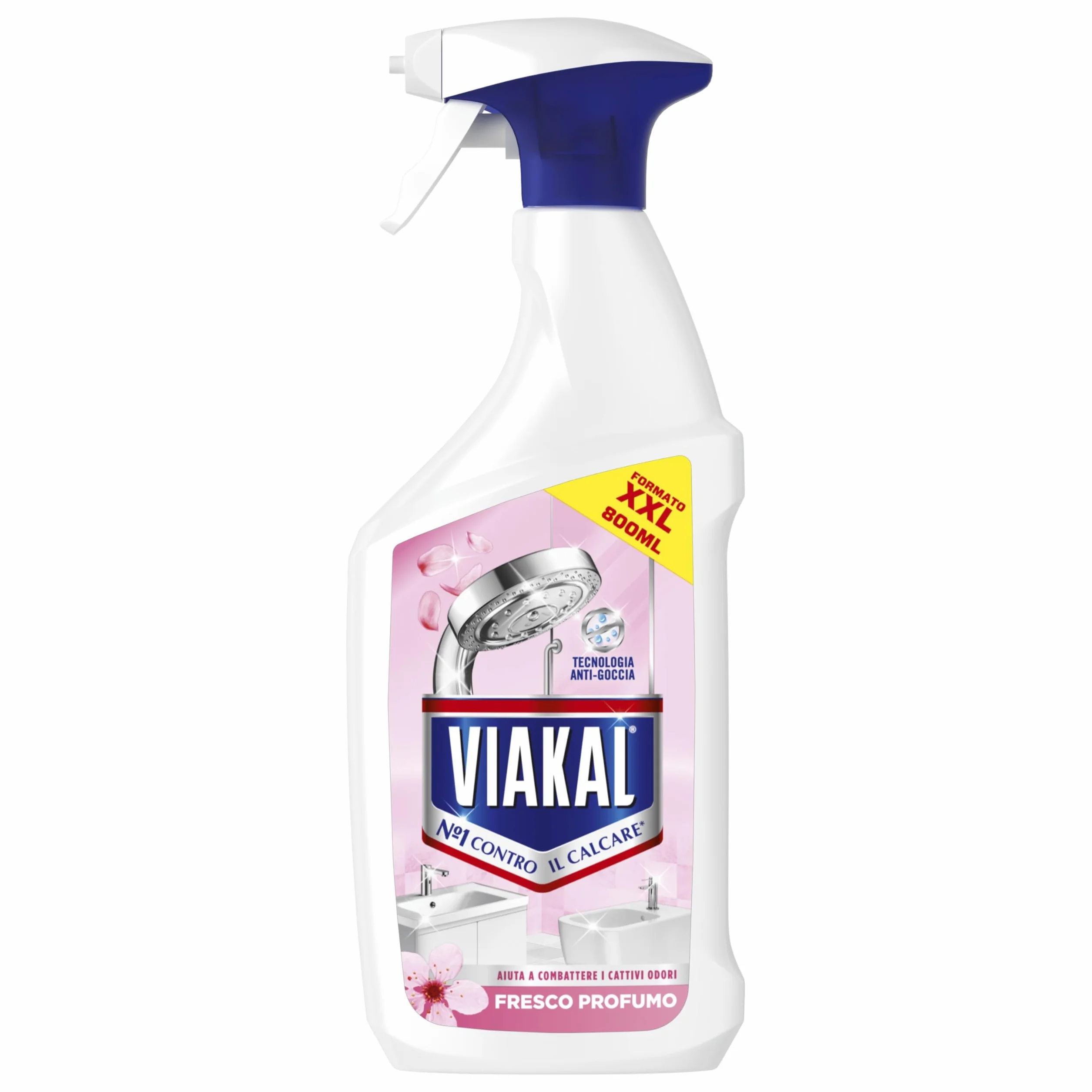 Viakal Spray Anticalcare XXL 800ml Fresco Profumo Anti-Goccia