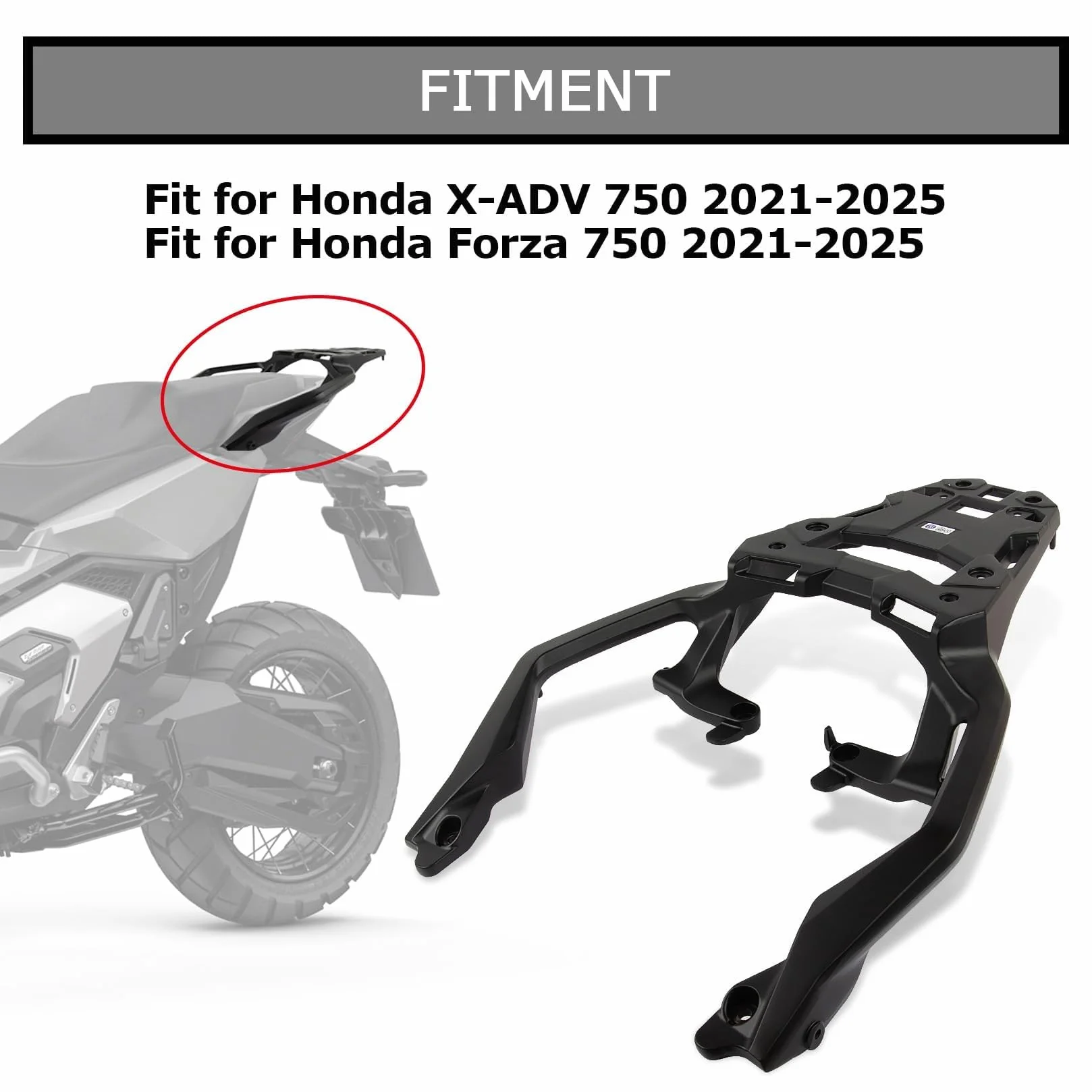 Portapacchi Posteriore Portabagagli PSLER Accessori Moto per X-ADV 750 Forza 750 2021 2022 2023 2024 2025