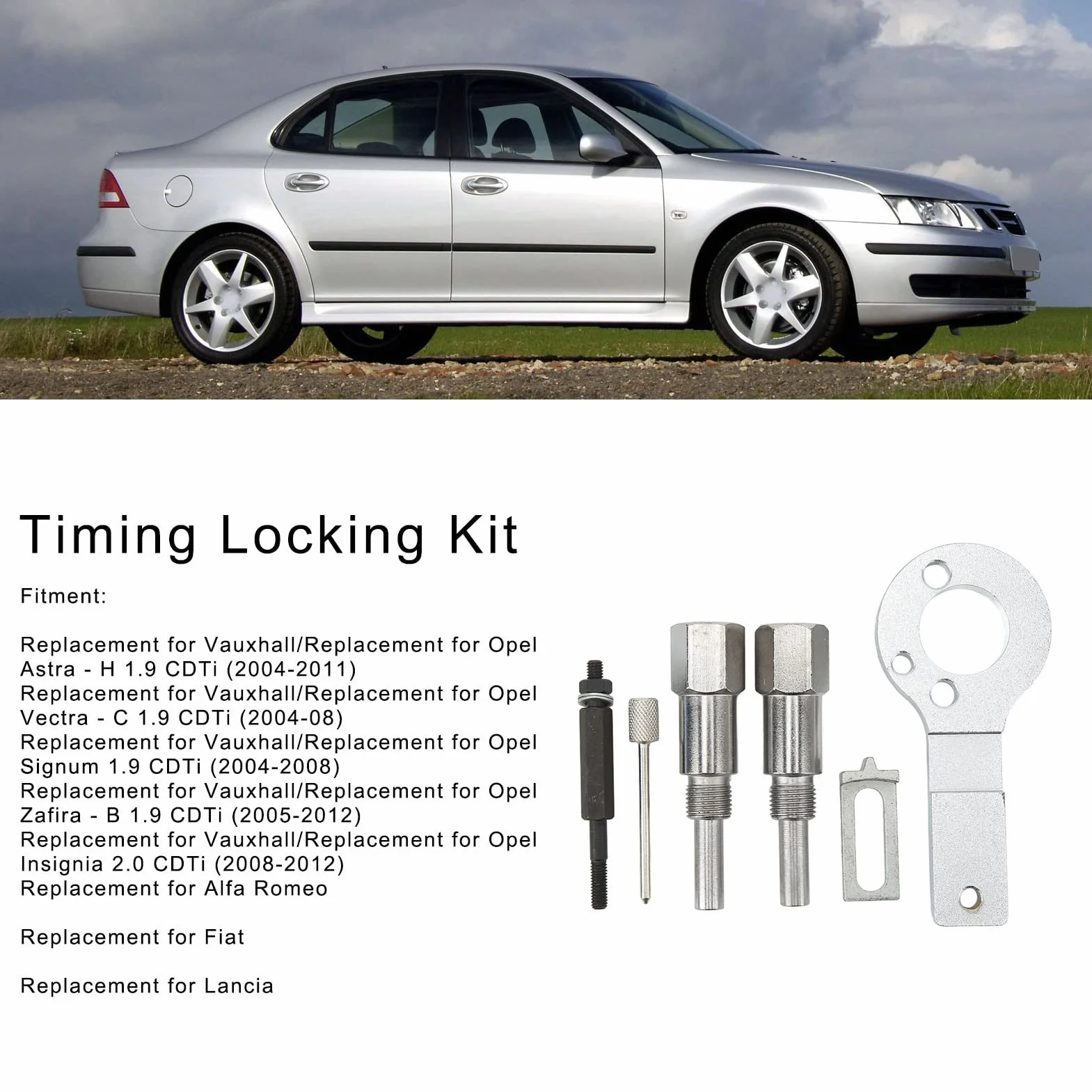 Kit di Strumenti per la Messa in Fase del Motore, Kit Bloccaggio Fasatura Motore Sostituzione per Vectra Signum Zafira Insignia 1.9 2.0 CDTI