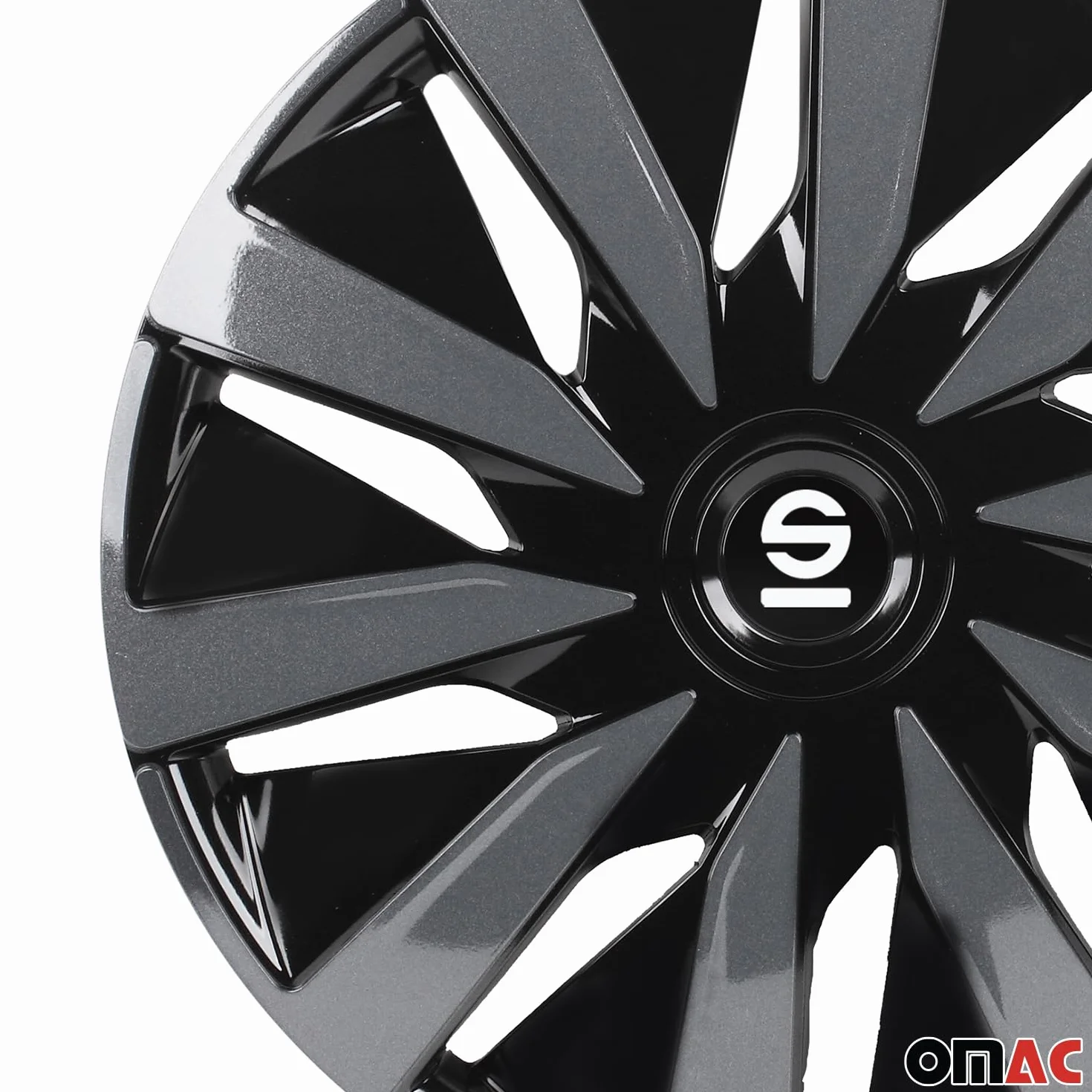 Sparco Set 4 copricerchi 14" pollici nero grigio