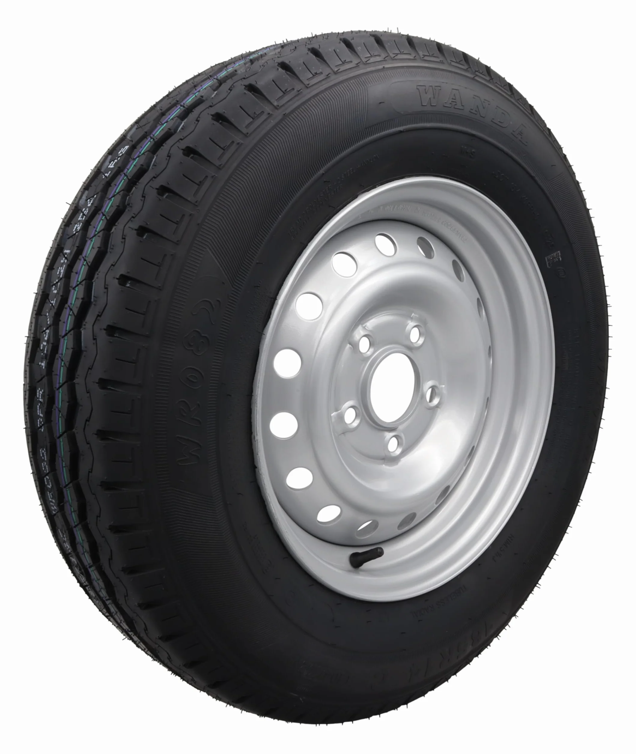 Ruota completa 185R14C 112 x 5, 900 kg, ruote da 14", 185/14 R 14 C, per rimorchio (2 pezzi)