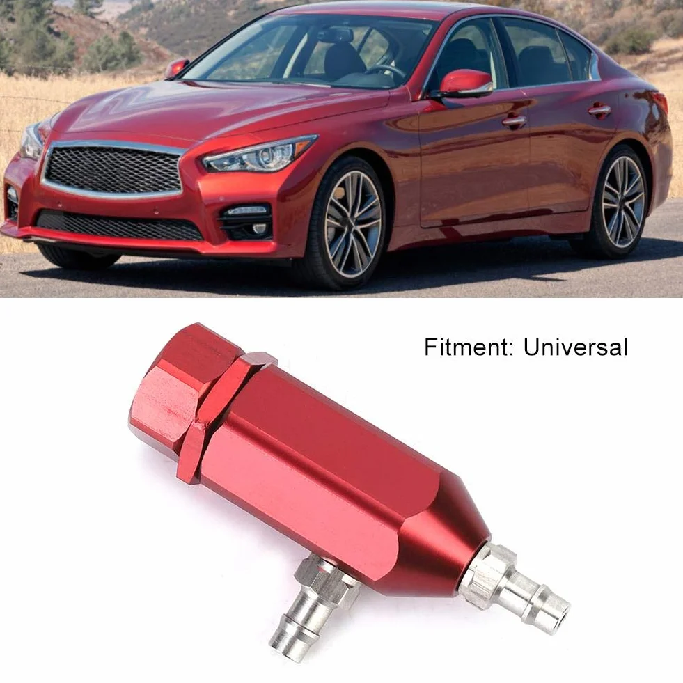 Controller Turbo Boost, Qii lu Regolatore per turbocompressore per auto, Regolatore boost PSI universale 1-30psi a ciclo chiuso regolabile manualmente(Rosso)