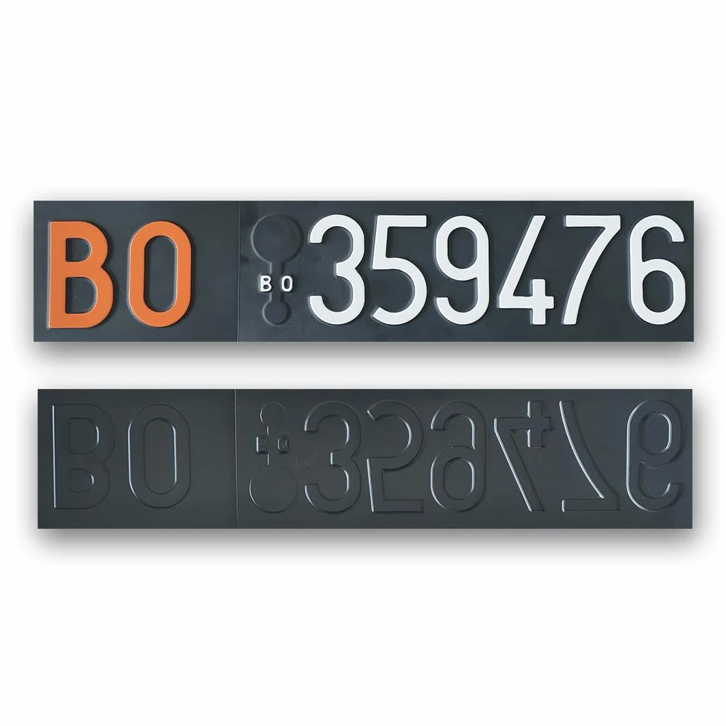 Targhe Storiche srl Targa Personalizzata - Modello Posteriore dal 1976 al 1984 – Targa d’Epoca in Plastica con Lettere e Numeri in Rilievo, Made in Italy [Affiancata Antichizzata]