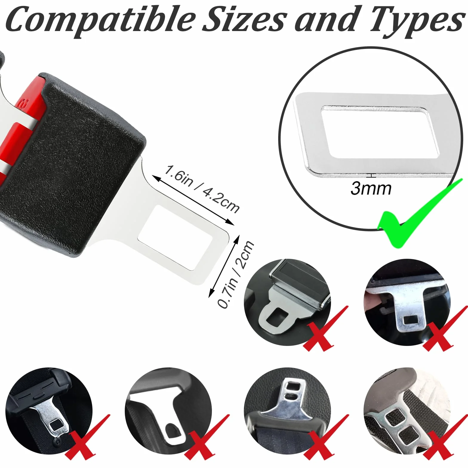 2 pezzi accessori per auto 3,43 IN/8,7 cm, accessori auto universali, ricambi auto adatti per la maggior parte dei veicoli