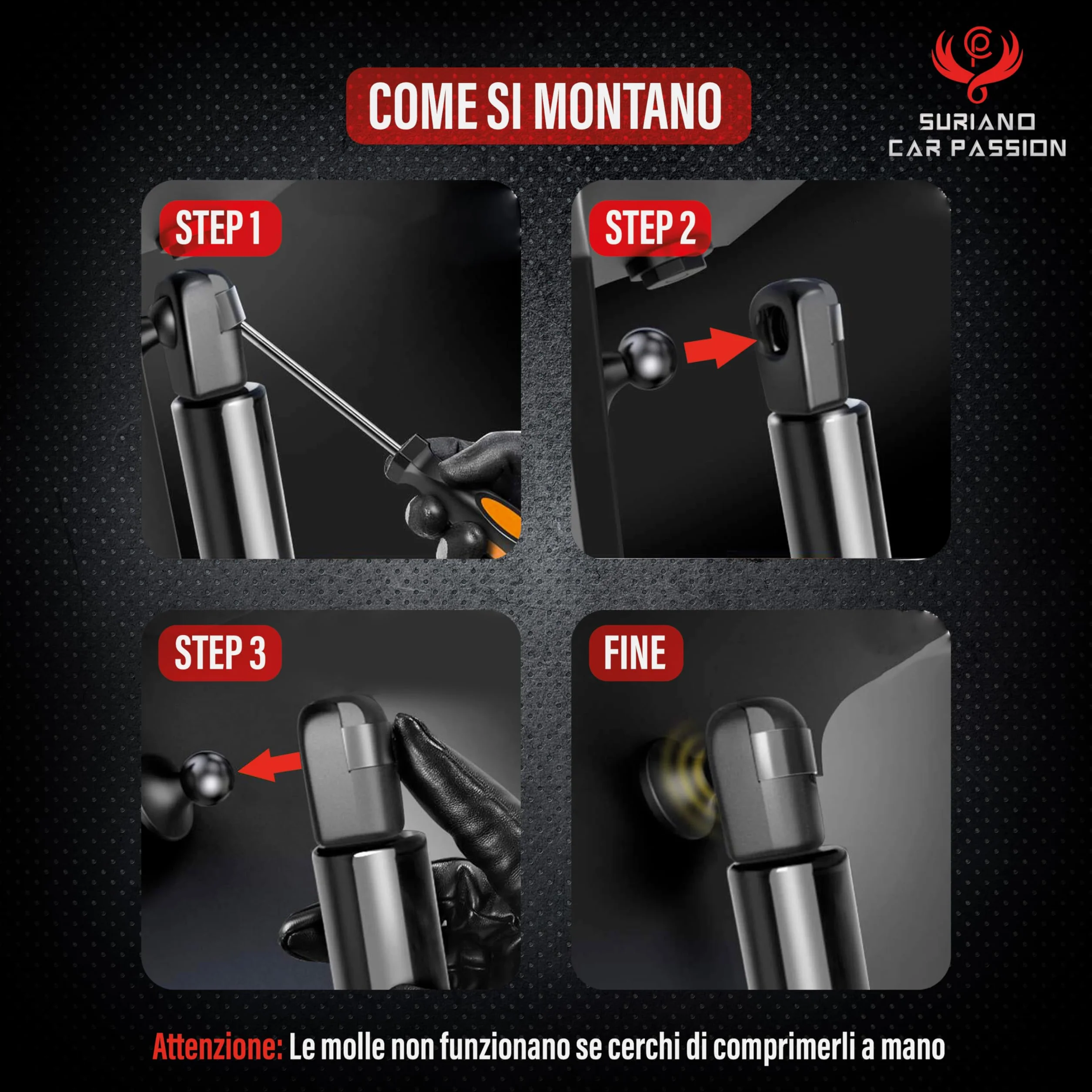 Molle a Gas Portellone Posteriore Compatibili con FORD FIESTA VI DAL 2008 al 2017 Asta Portellone Bagagliaio