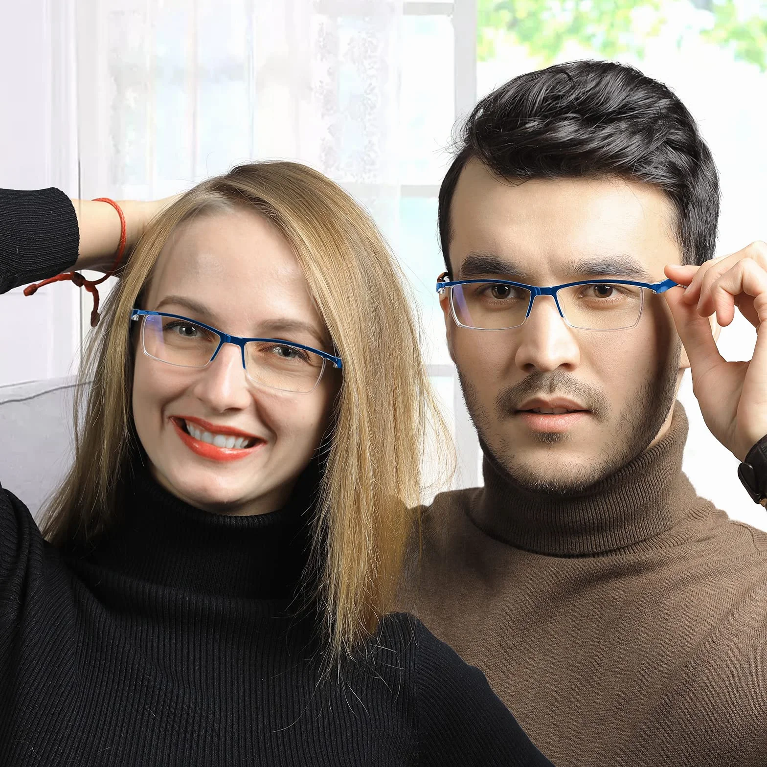 LUFF Occhiali da lettura anti-raggi blu ultraleggeri 4Pairs