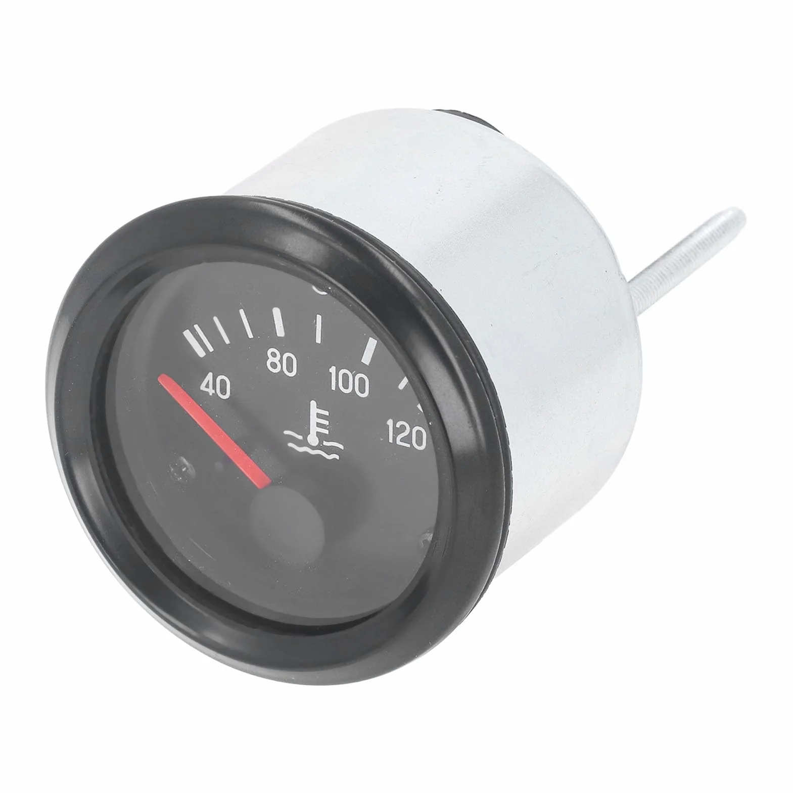 Termometro della Temperatura 'acqua, Operazione Stabile in Lega di Alluminio Easy Installazione Calibro Temperatura 'acqua 40-120 ℃ Copertina Trasparente per Veicoli (12V （310-030-002）) (24V