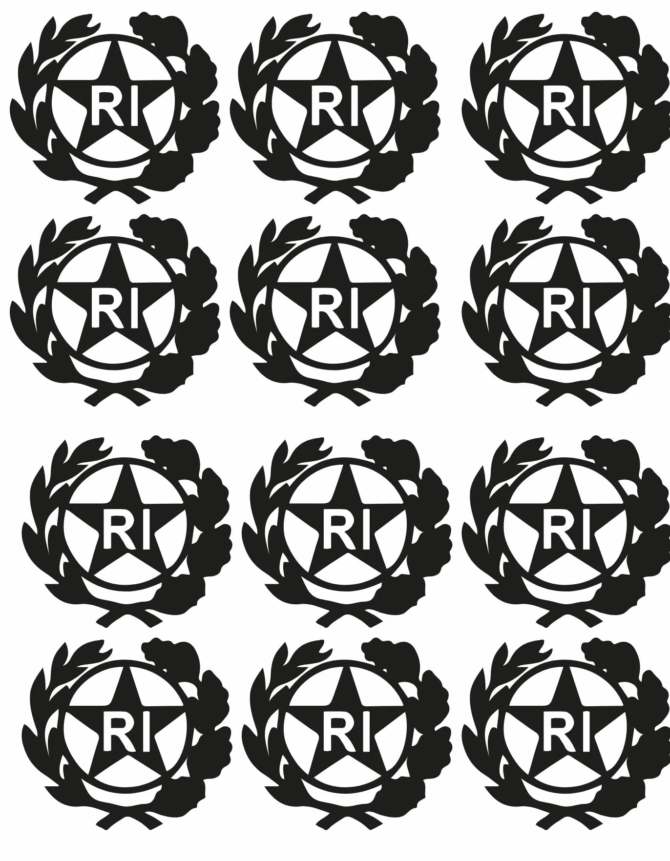 StampaGenerale® 12 Pz Bollino Adesivo per Targa Auto e Moto PVC Resistente Impermeabile 13x13 mm