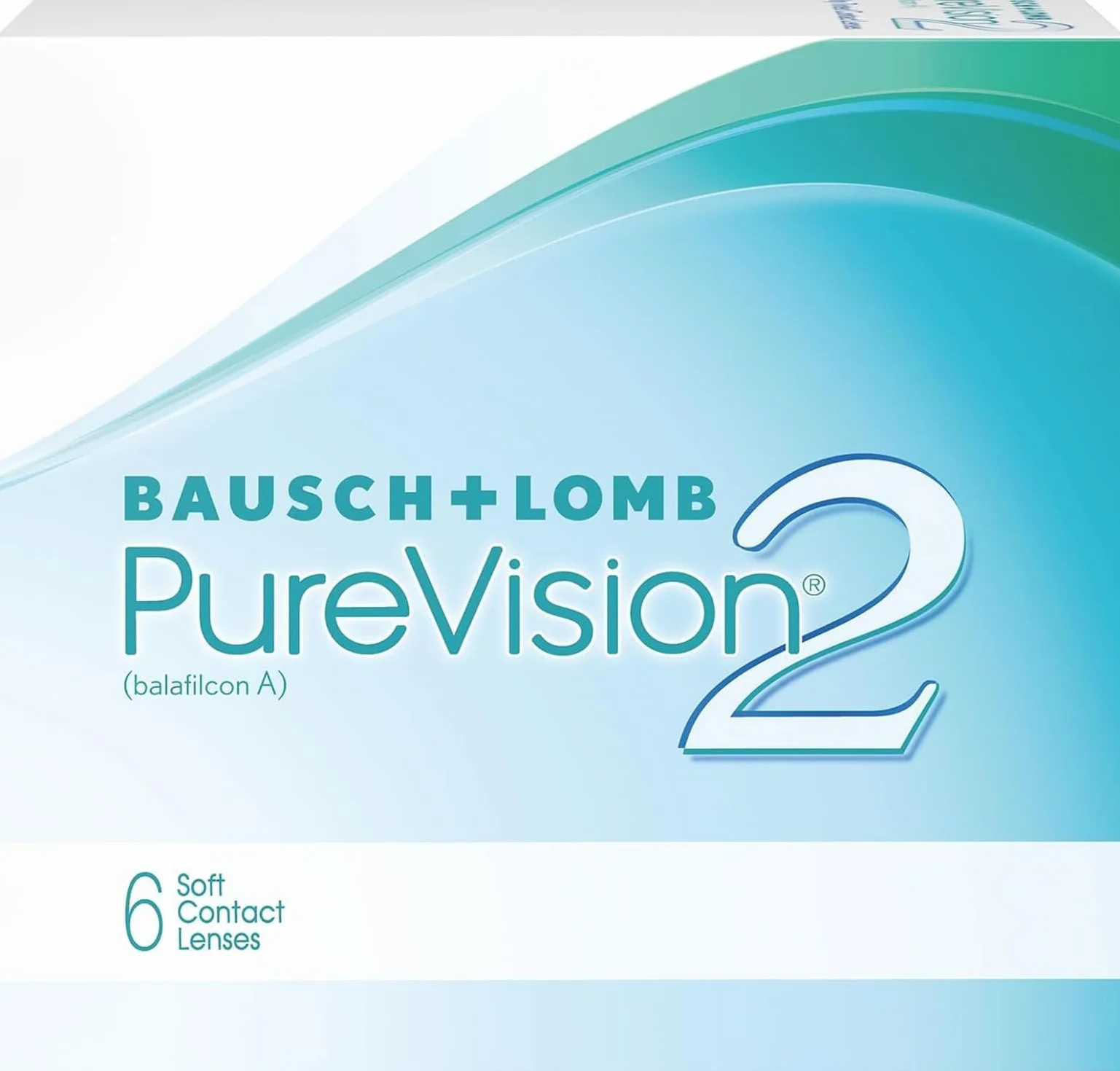 PureVision 2 HD Lenti a Contatto Correttive Mensili, 6 Lenti, BC 8.6 mm, DIA 14 mm, 0.0 Diopt