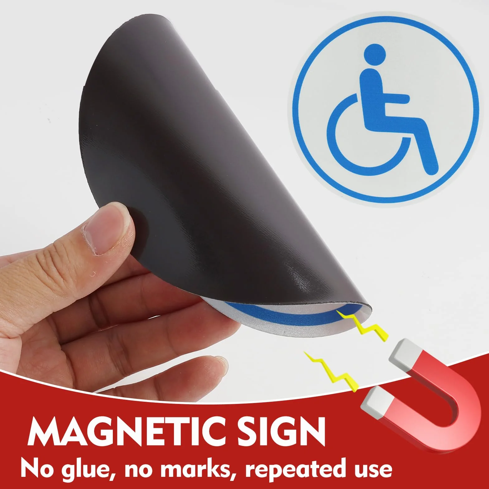 2 piastre magnetiche autoadesive per auto disabili riflessione forte radiazione luminosa