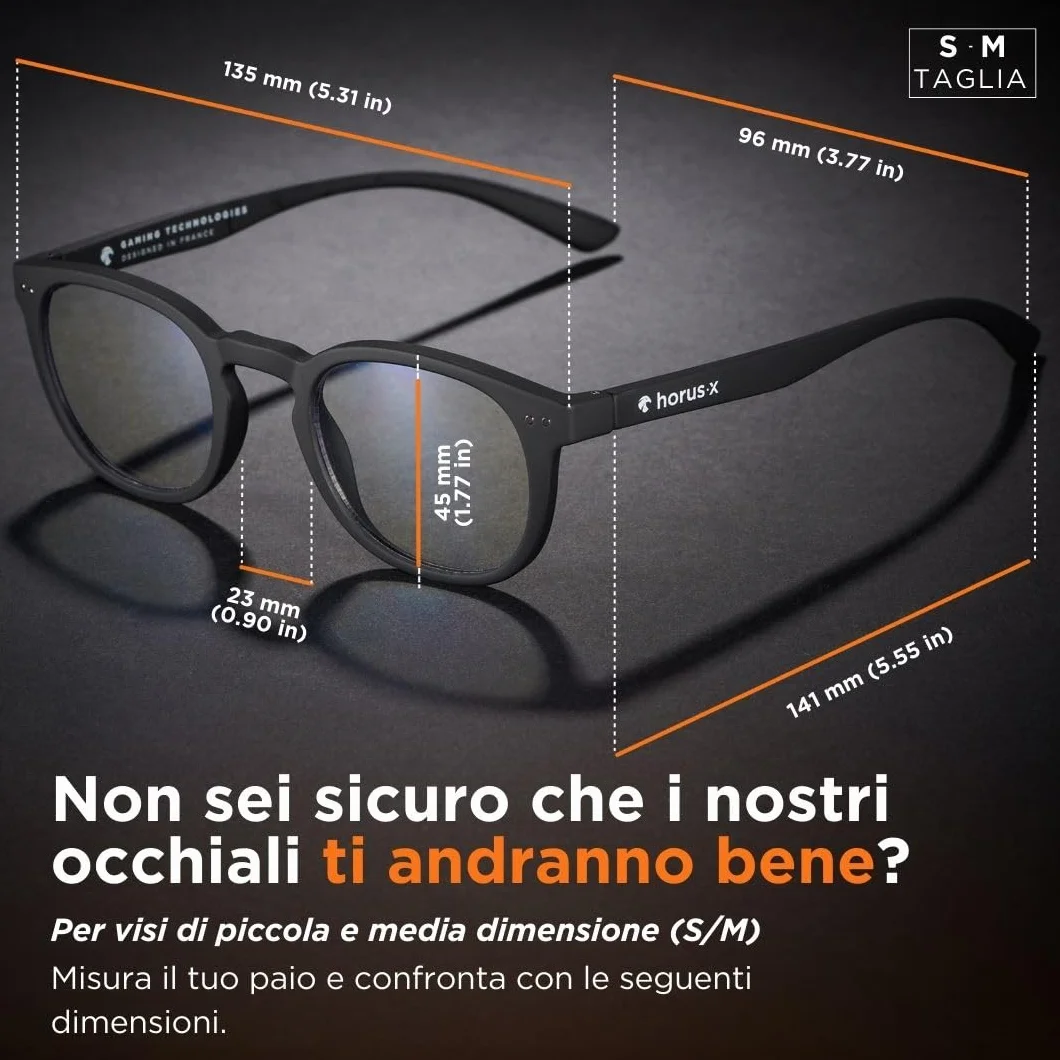 Horus X Occhiali Luce Blu Uomo Donna Anti Affaticamento Schermo Urban V3