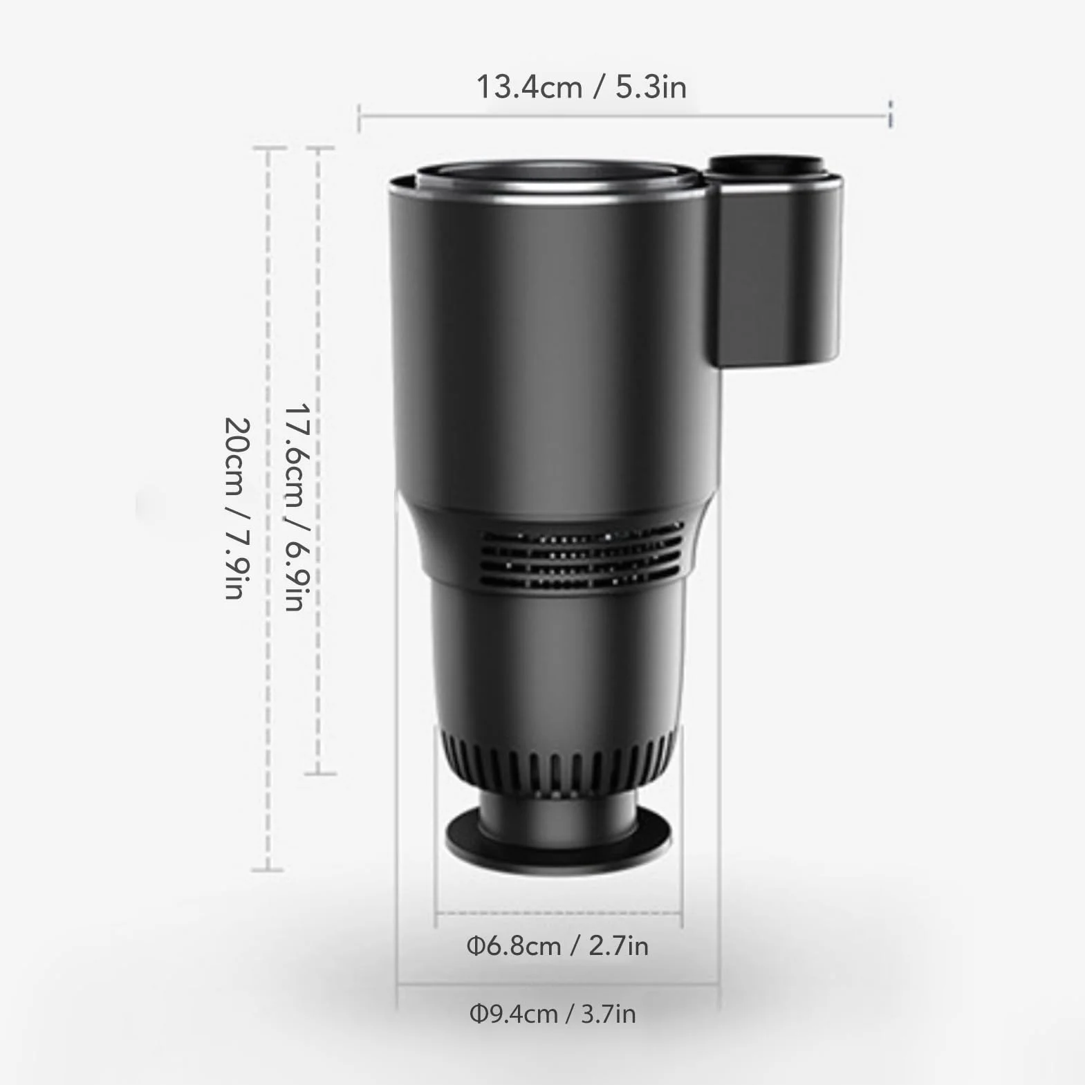 2 in 1 Smart Car Cup Warmer Cooler, 12V 36W Car Raffreddamento e Riscaldamento Portabicchieri, Touch Control, Tazza da Viaggio di Raffreddamento per Auto Universale Intelligente