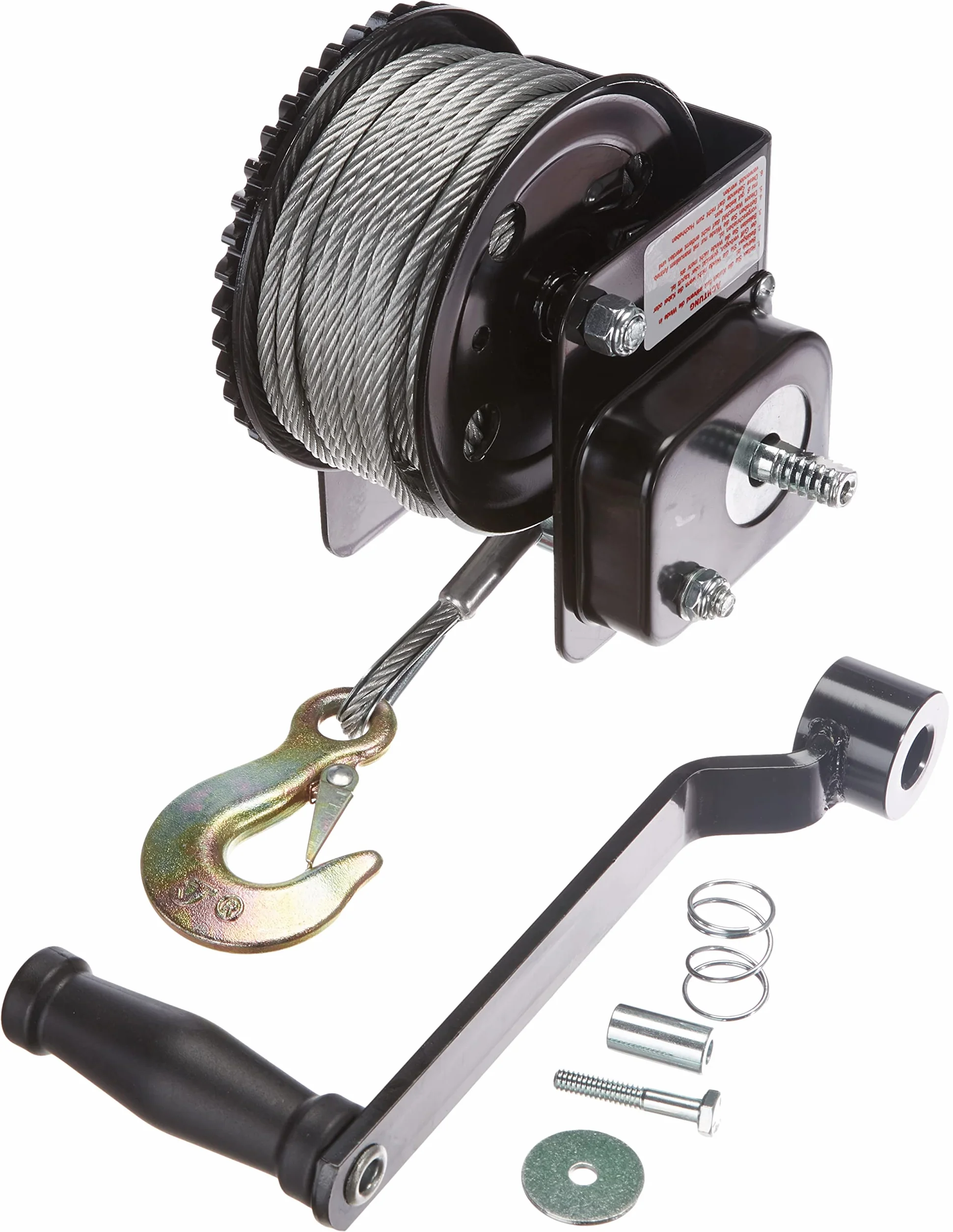 Kerbl Works Hand Winch argano manuale acciaio cavo antistrappo freno automatico