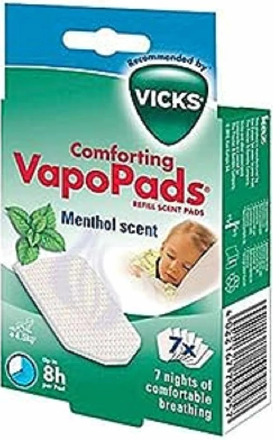 Vicks VH7V1 Vapopads al Mentolo, Tavolette Profumate con Oli Essenziali