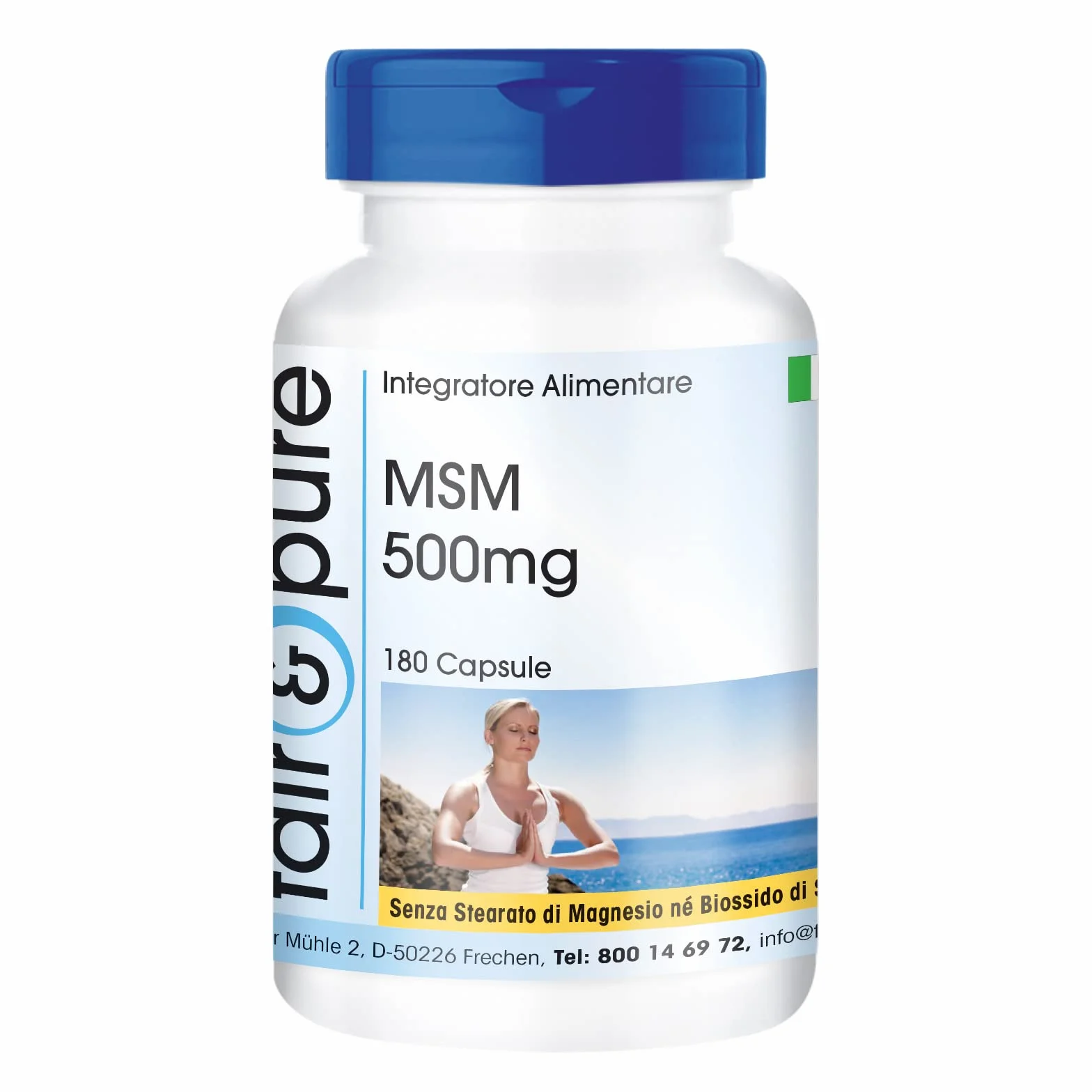 Fair & Pure MSM 500mg 180 Capsule Metilsulfonilmetano Vegano