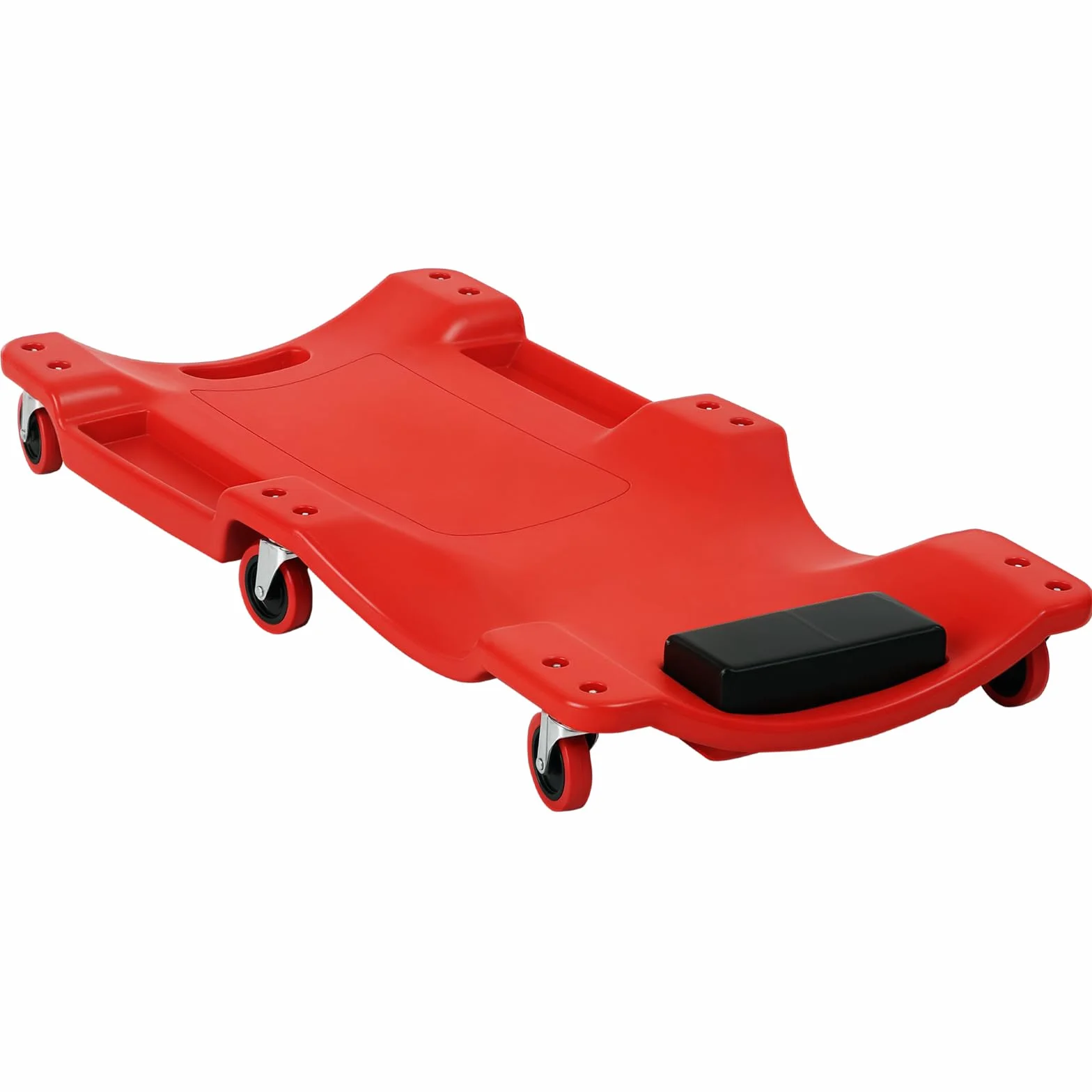 DURHAND Carrello sotto Auto Meccanico 6 Ruote 100x48x12 cm Rosso