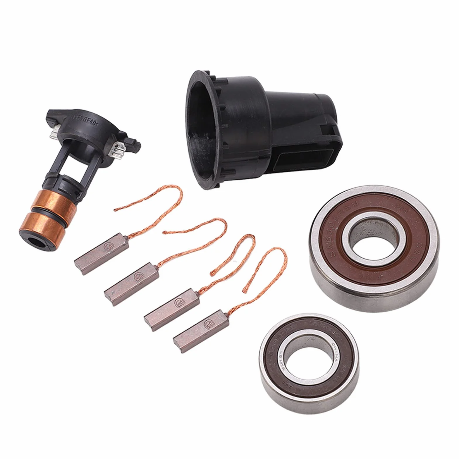 Akozon Kit di Riparazione Dell'alternatore Spazzole Ad Anello di Scorrimento Cuscinetti di Ricambio 230090 Sostituzione per 0124515010 0124525139