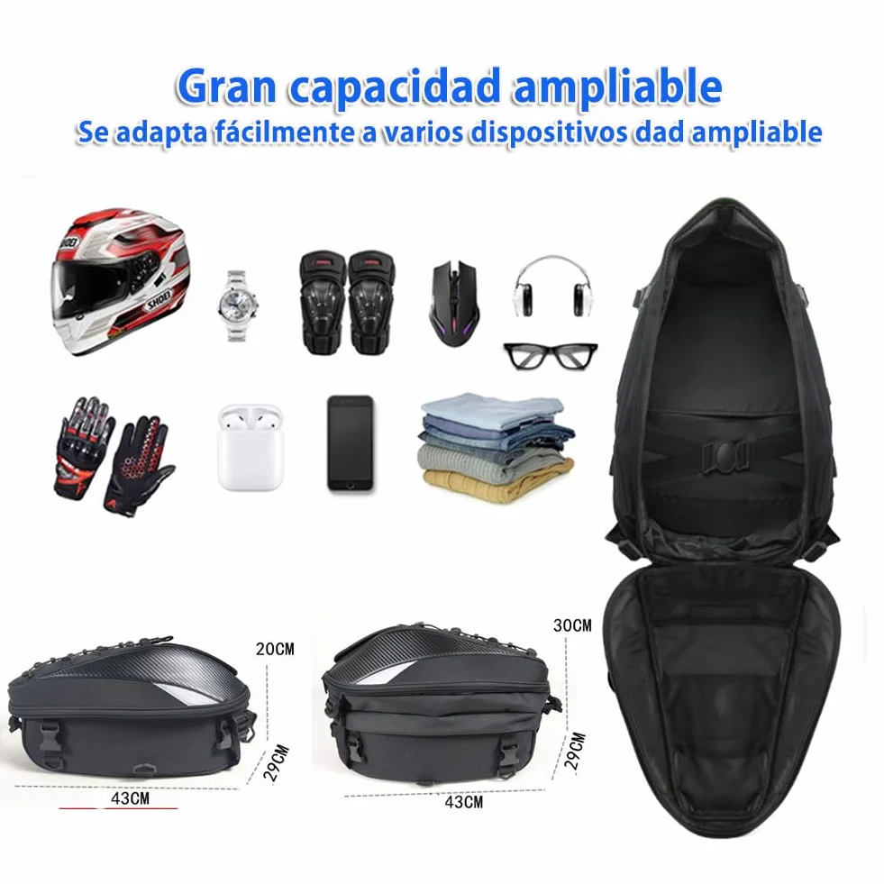 BIGFOX Borsa da sella per moto impermeabile 10-14 l