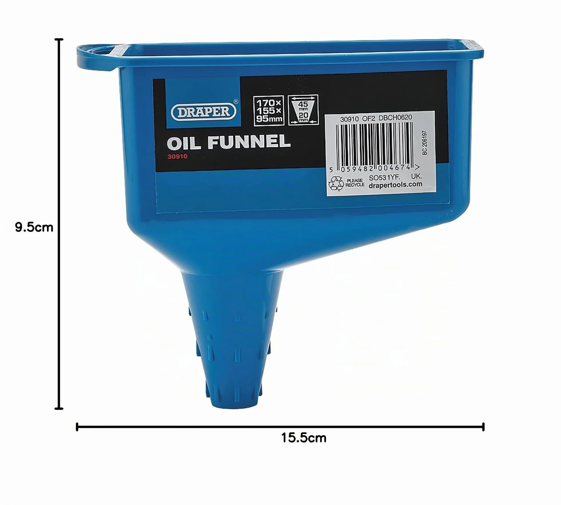 Draper Imbuto per olio, blu