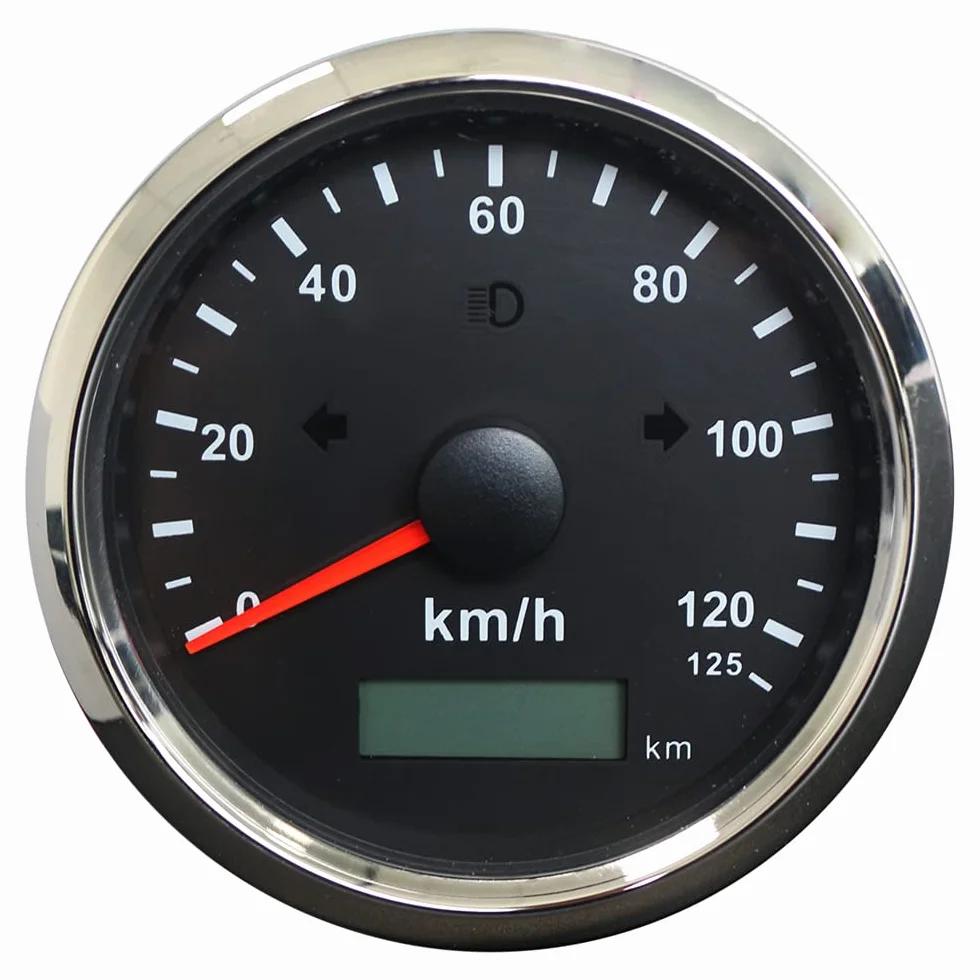 ELING Contachilometri tachimetro GPS 0-125km/h per auto camion moto ATV UTV 85MM