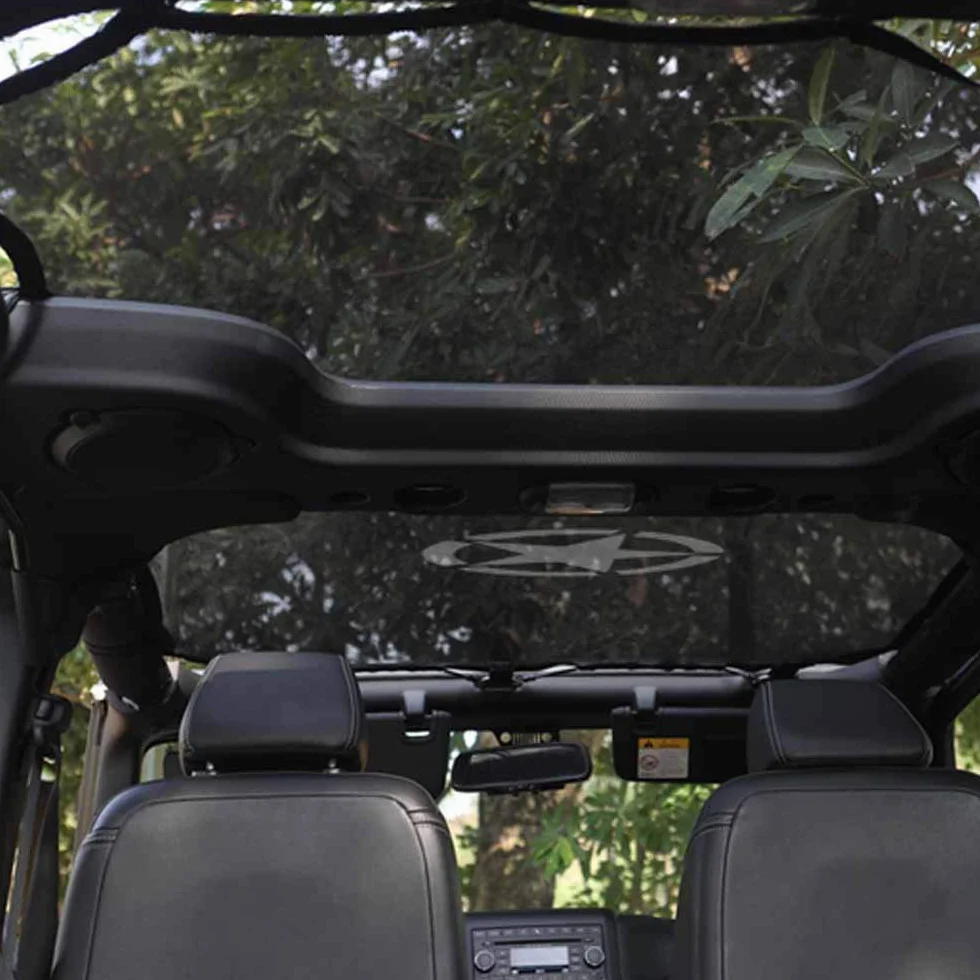 Osłona przeciwsłoneczna Bikini 5 Gwiazd z kieszeniami do Jeep Wrangler JK TJ YJ JL 1987-2018 4-drzwiowy Sahara Rubicon Unlimited Sport