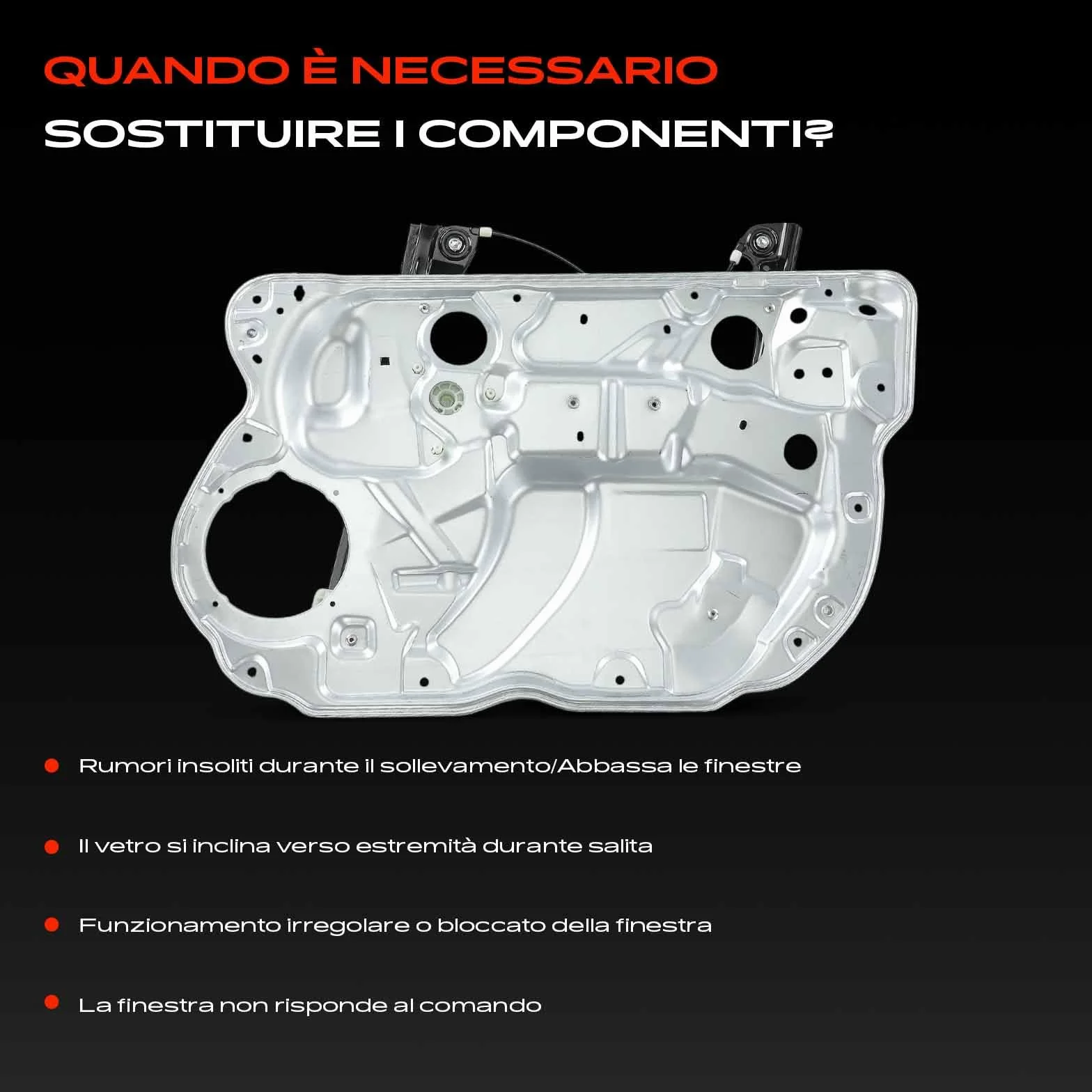 Frankberg Alzacristalli Alzavetro Elettrico Senza Motore Con Metall platte Anteriore destro 4/5 Porte Compatibile con Polo 9A 9N Berlina Polo Limousine 9A2 9A4 9A6 9N2 Replace# 6Q4837462J