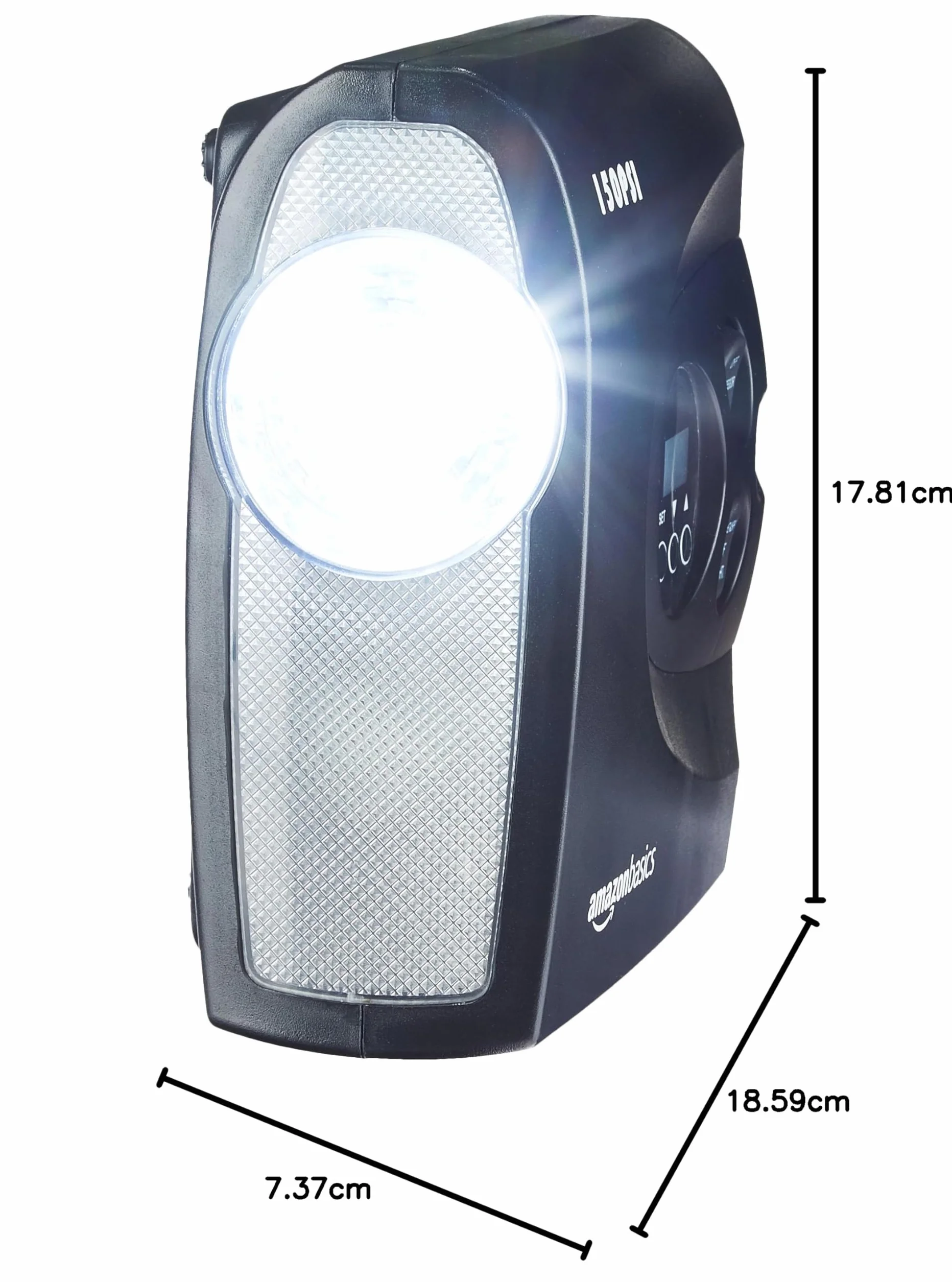 Amazon Basics Compressore d'aria portatile 12 V 150 PSI nero