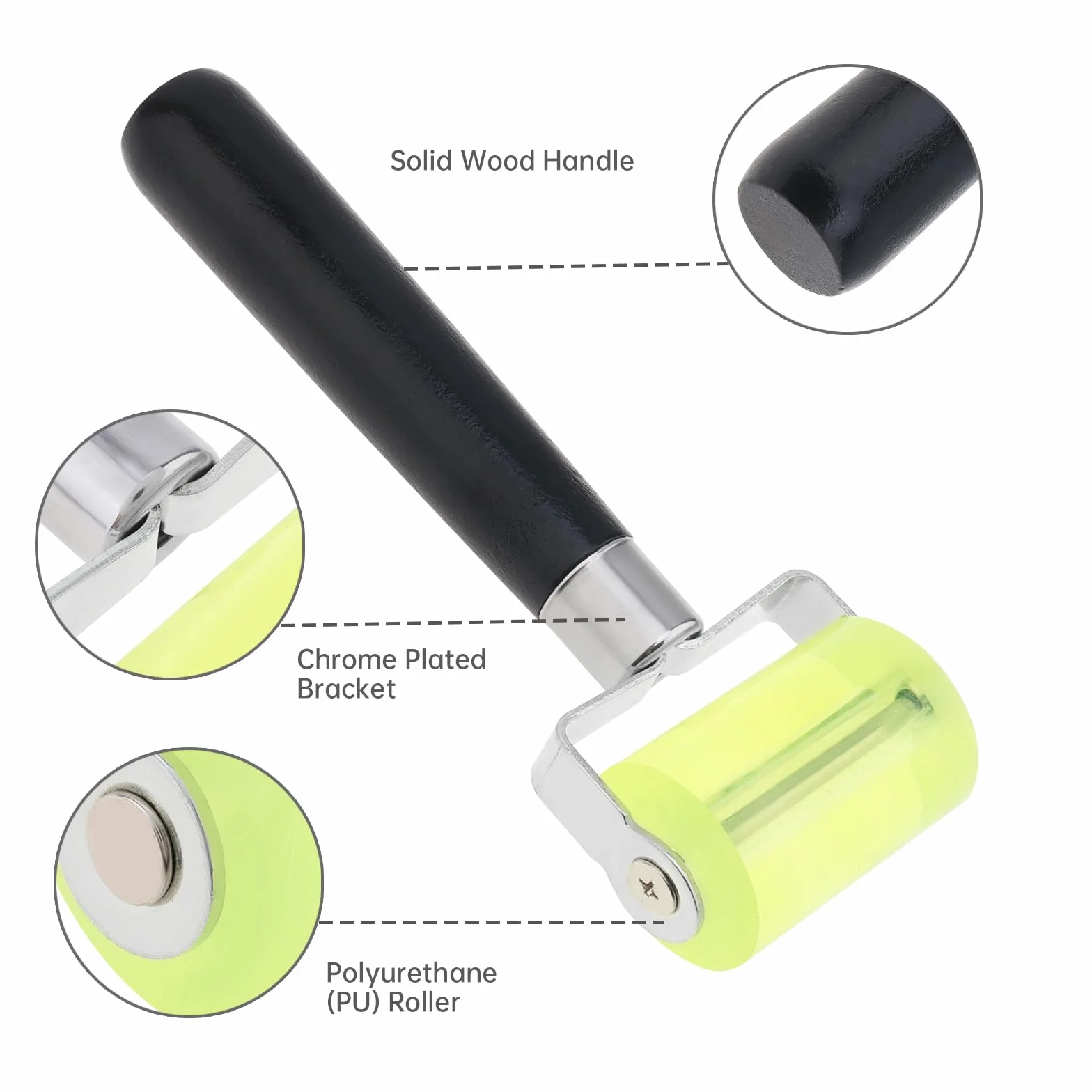 Rullo di applicazione fonoassorbente per auto per auto, 2 pezzi, per cuscinetti filtranti acustici/tappetino di riduzione del calore/carta da parati, rotella di rotolamento per cuciture in