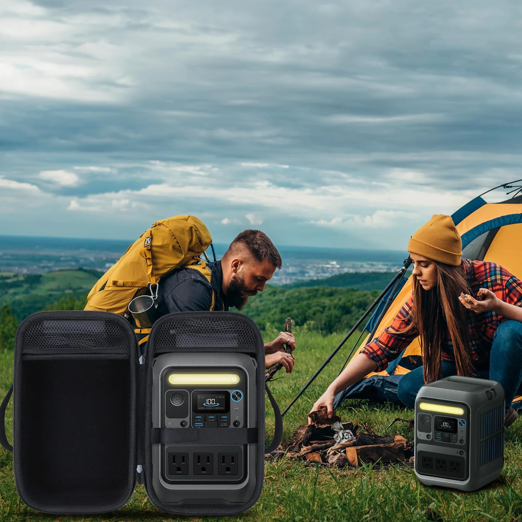 Lebakort Duro Viaggio Caso Custodia per Centrale elettrica portatile Anker Solix C300
