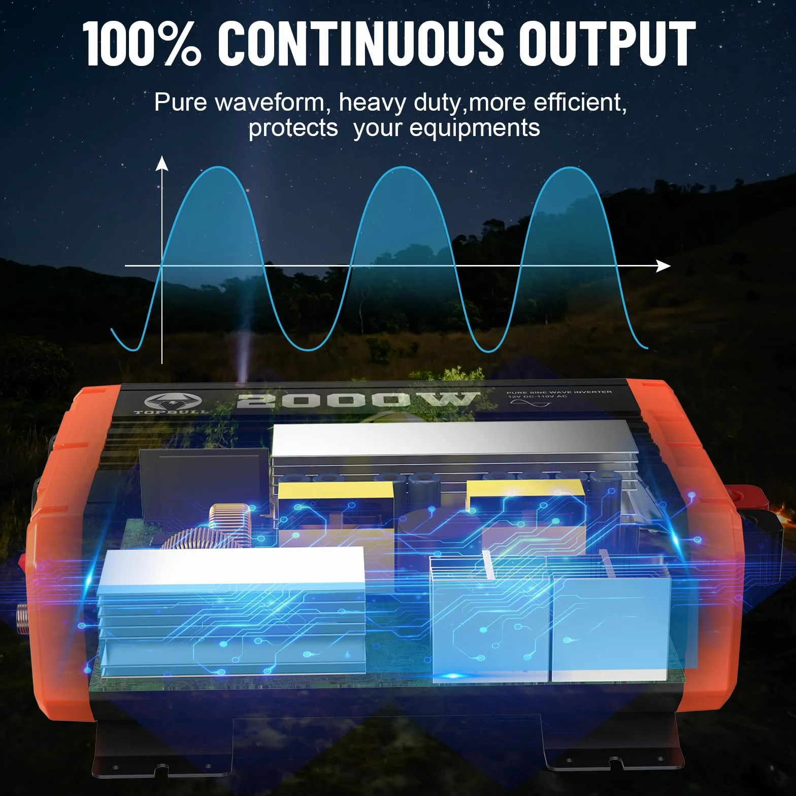 Inverter 2000W 4000W Onda Pura 12V 220V Convertitore di Potenza con LCD Telecomando