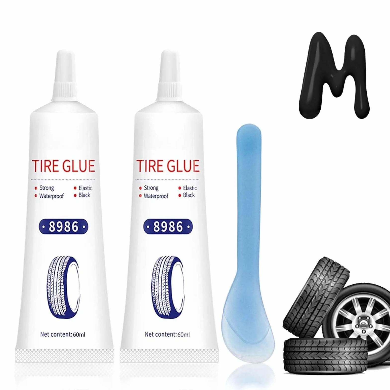 Kit Riparazione Pneumatici 120ml per Auto, Moto, Bici - Ripara Gomme, Crepe e Buchi
