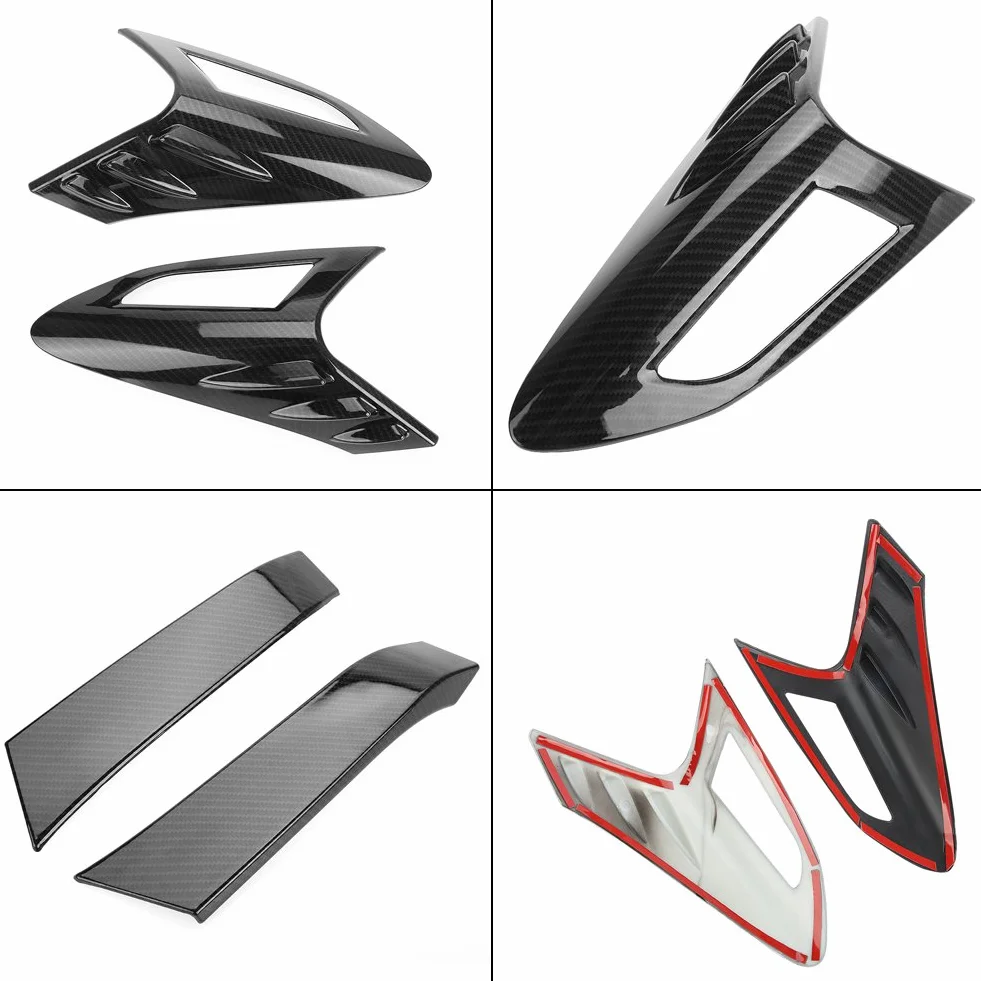 Copertura universale per fanale posteriore in fibra di carbonio, 4 pezzi, con materiale durevole per CHR, lampade e accessori, copertura protettiva per lampada