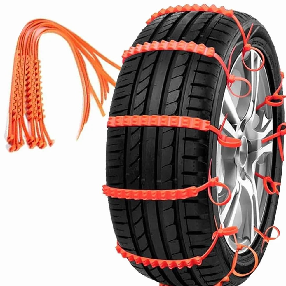 Catene da Neve Universali in Nylon Voarge per Auto SUV Pickup Camion 10 Pezzi