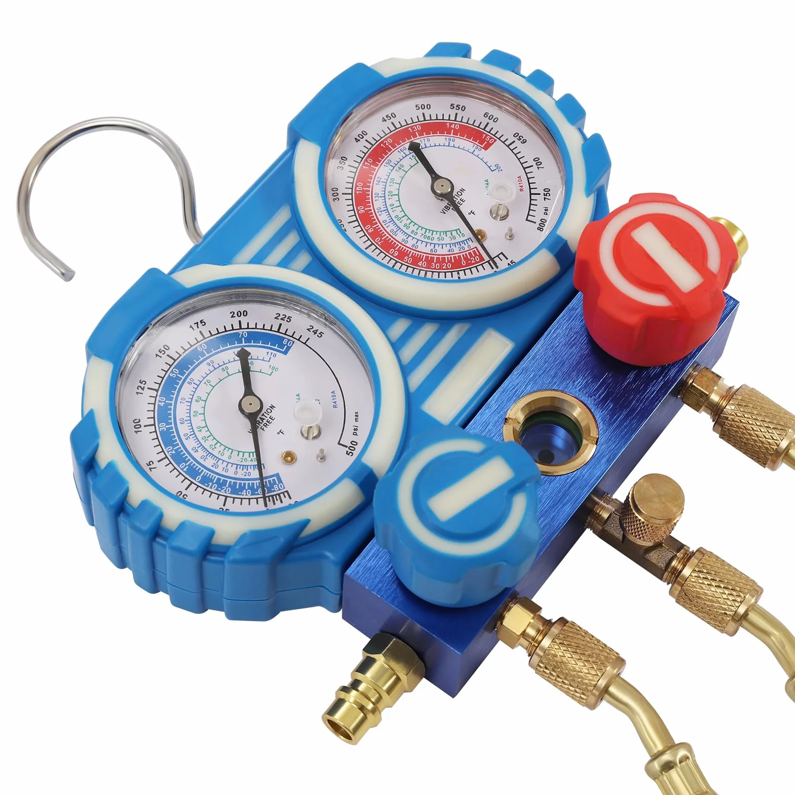 Pompa Vuoto Aria Condizionata 2.5CFM 1/4HP 60L/min 220V con Manometro Collettore per R134A R410A R32