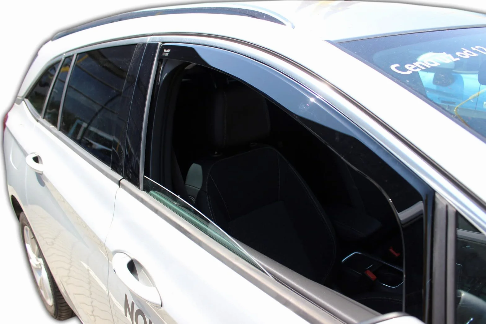 J&J AUTOMOTIVE Deflettori d'Aria per Opel Astra K 5-Porte Berlina 2015-2021, Set 2 Pezzi Nero Fumé